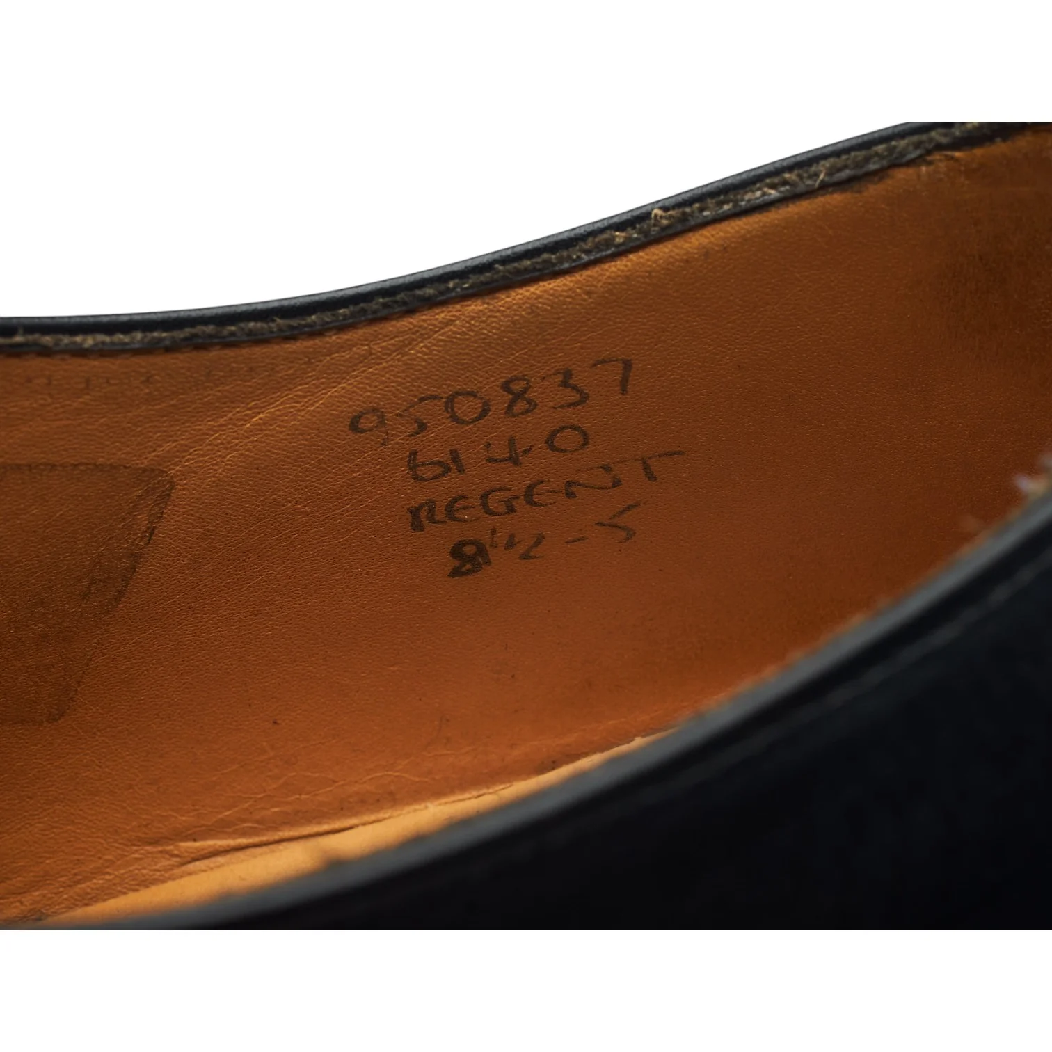 'Regent' Black Leather Oxford UK 8.5 - Image 7