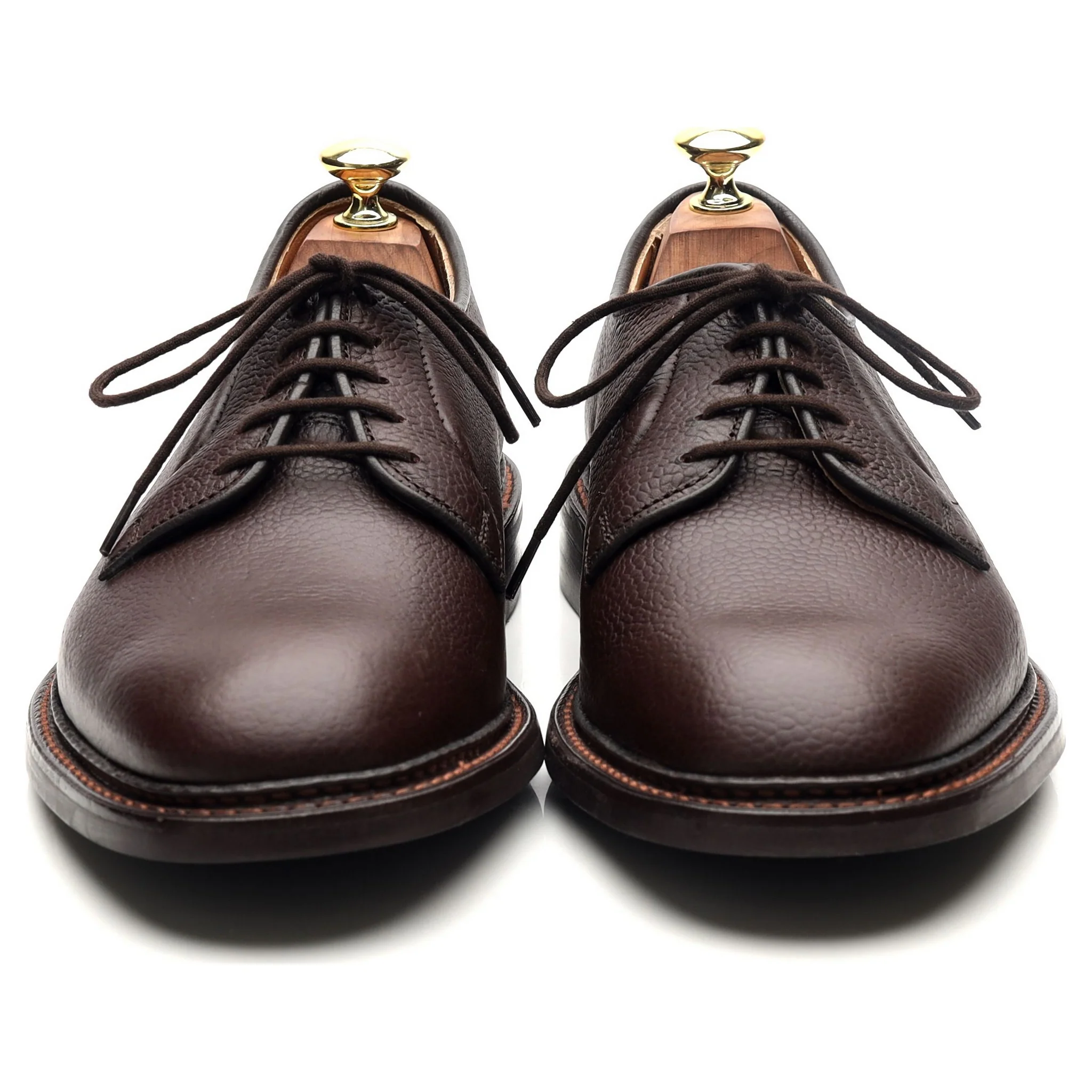 'Robert' Dark Brown Leather Derby UK 7 - Image 8