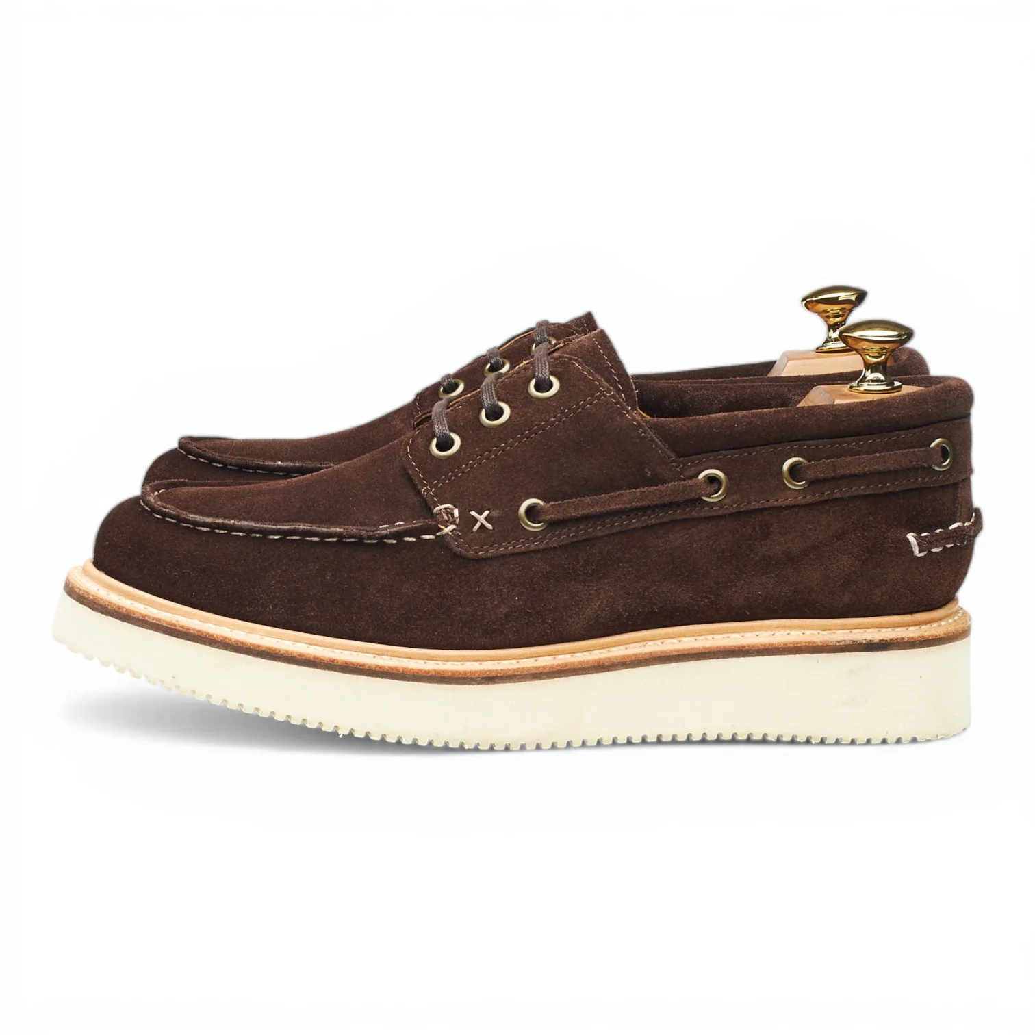 'Rockland' Dark Brown Suede Boat Shoes UK 7 - Image 3