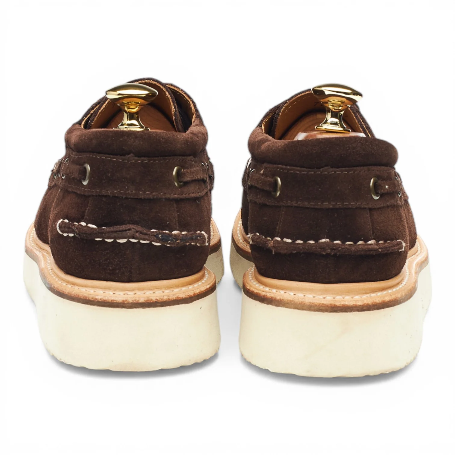 'Rockland' Dark Brown Suede Boat Shoes UK 7 - Image 4