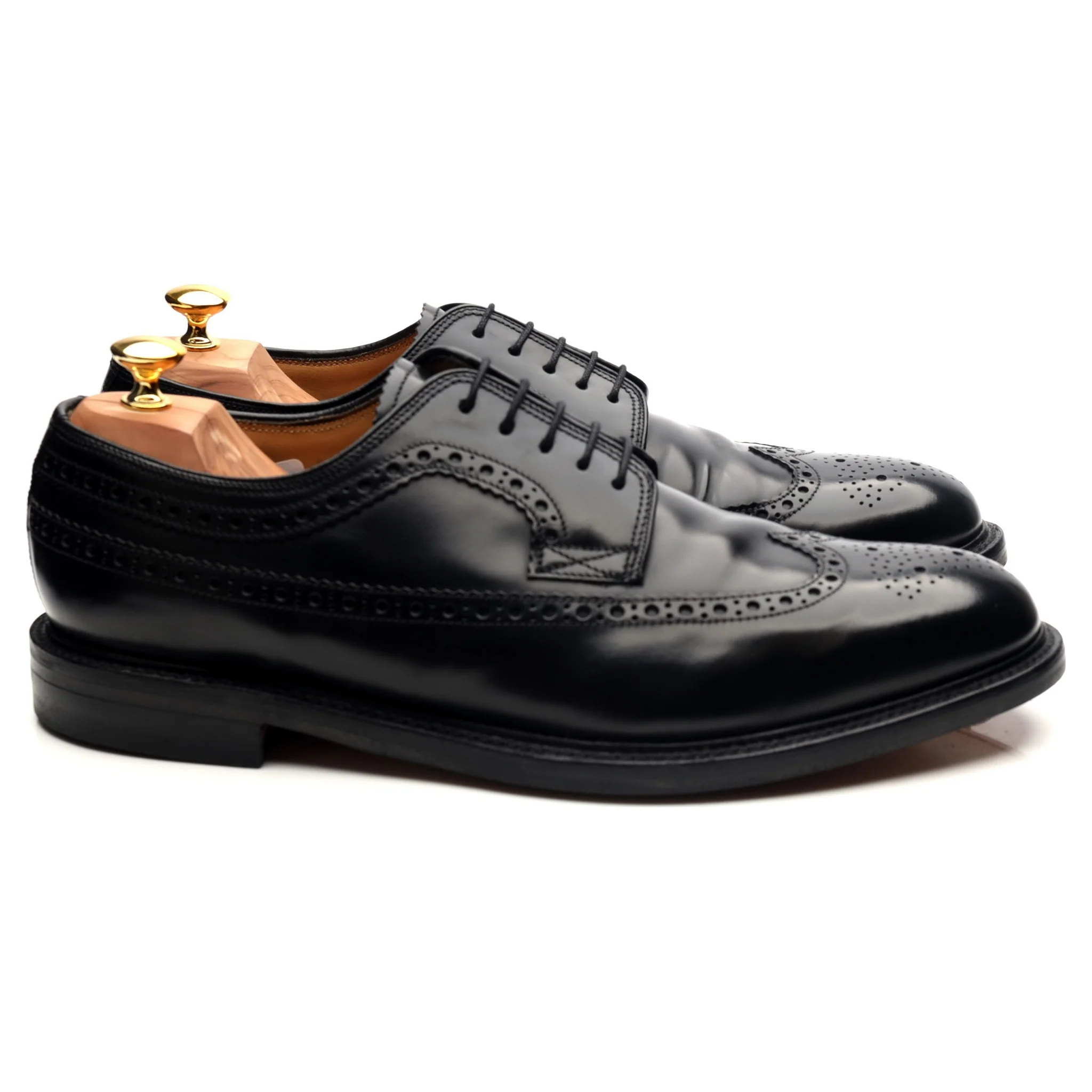 'Royal Brogue' Black Leather Derby UK 12 - Image 6