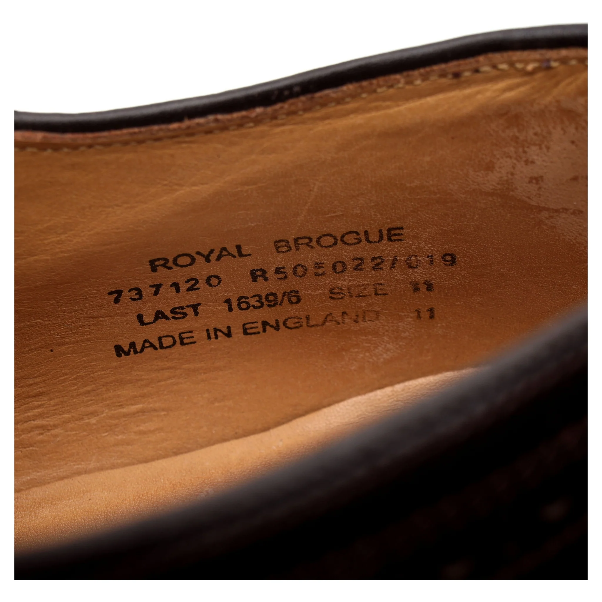 'Royal Brogues' Burgundy Leather Derby Brogues UK 11 - Image 13