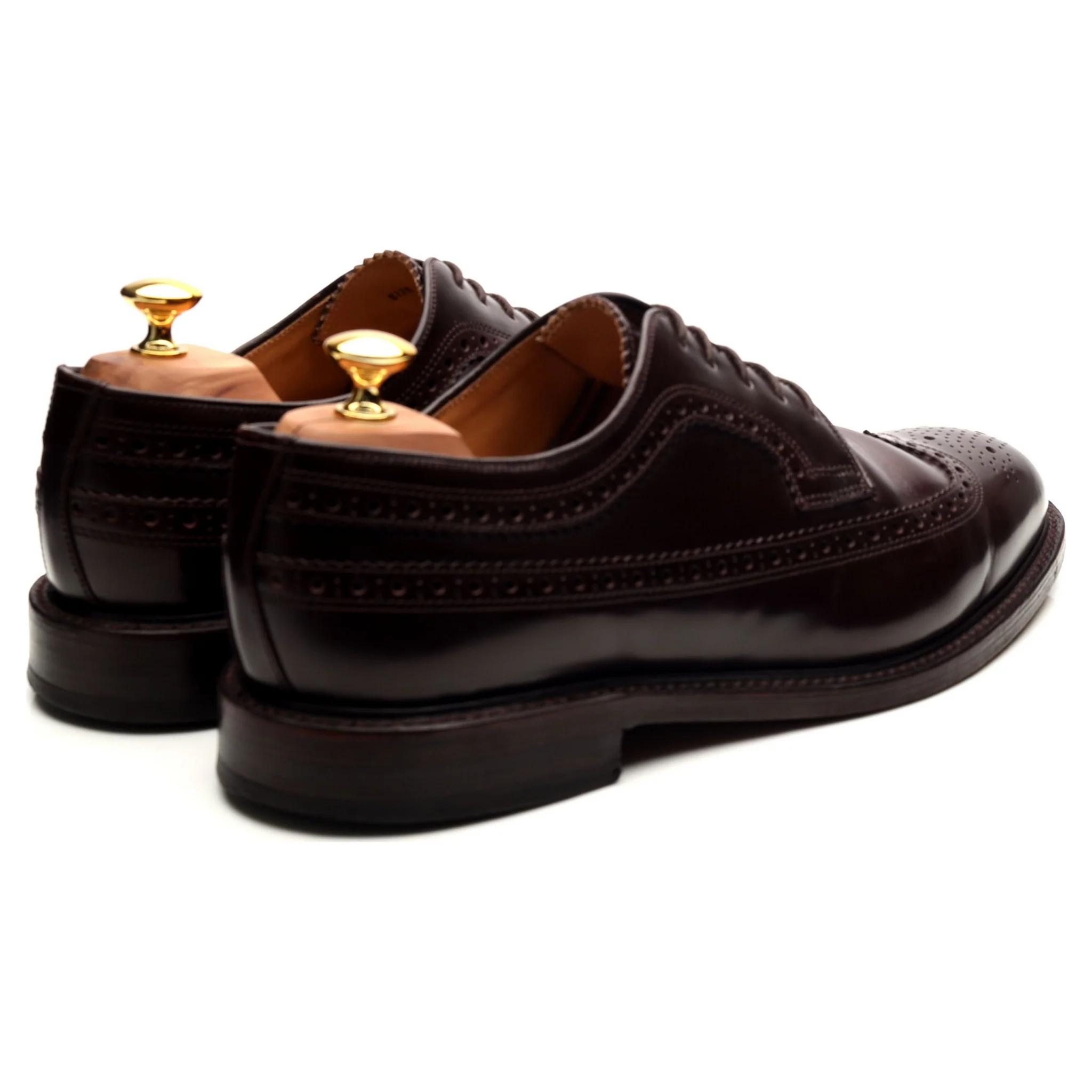 'Royal Brogues' Burgundy Leather Derby Brogues UK 11 - Image 5