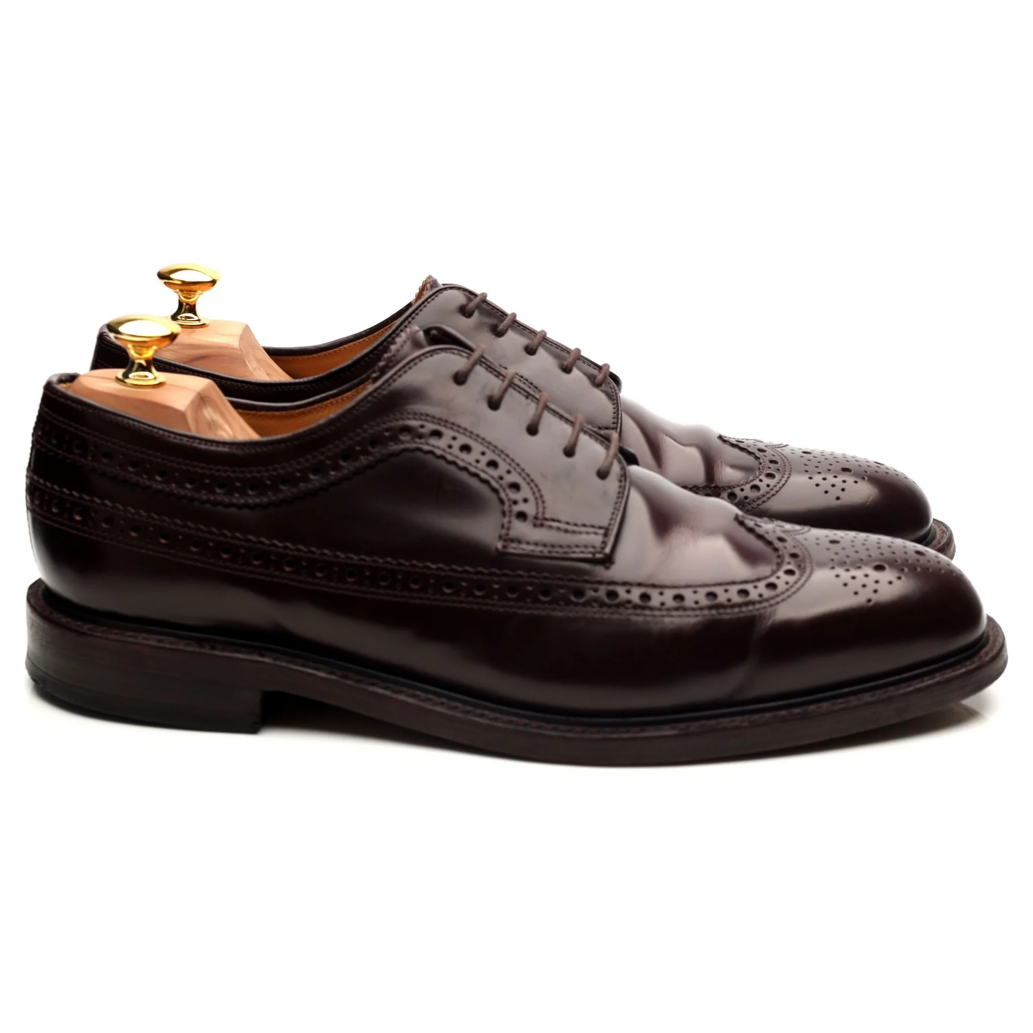 'Royal Brogues' Burgundy Leather Derby Brogues UK 11 - Image 6