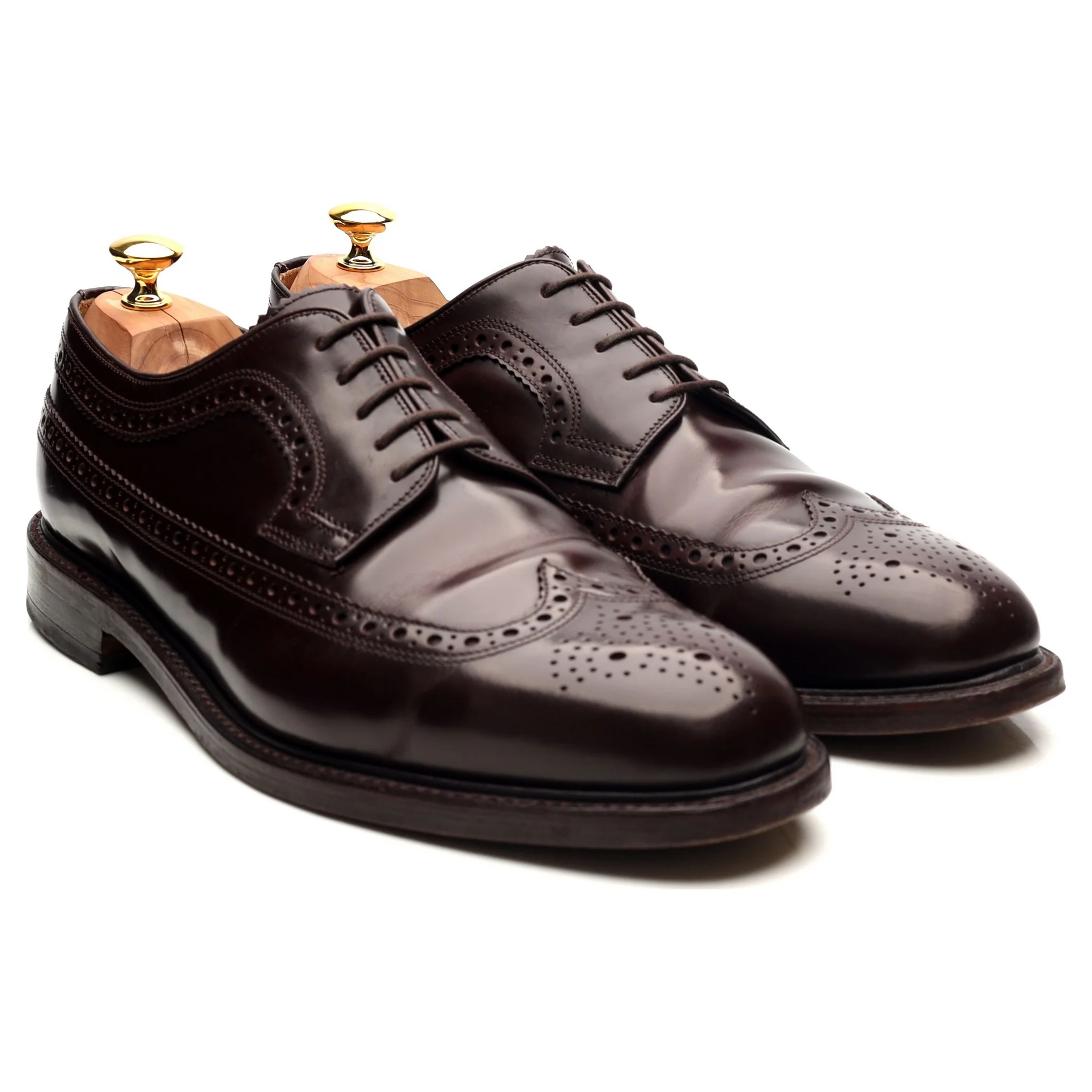 'Royal Brogues' Burgundy Leather Derby Brogues UK 11 - Image 7
