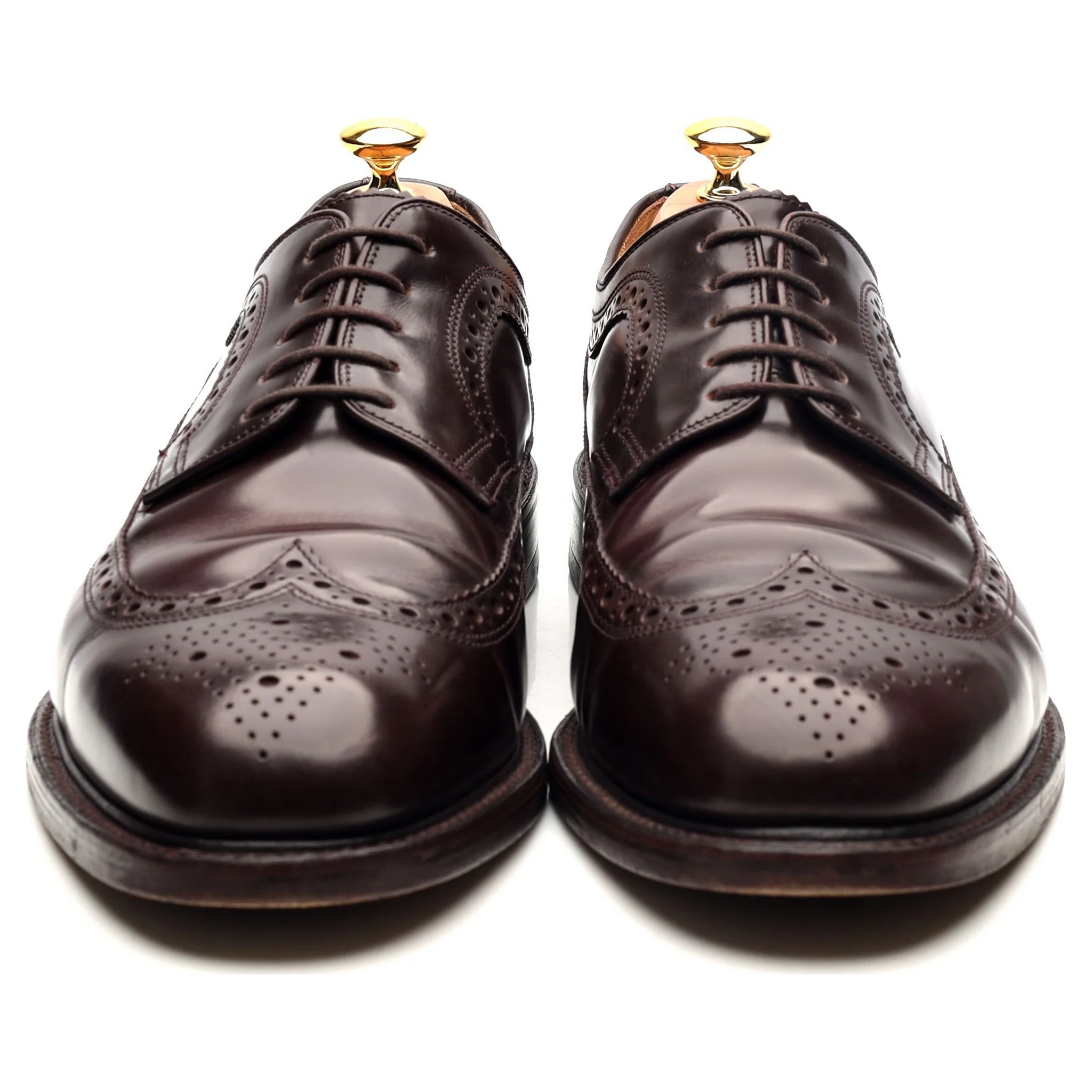 'Royal Brogues' Burgundy Leather Derby Brogues UK 11 - Image 8