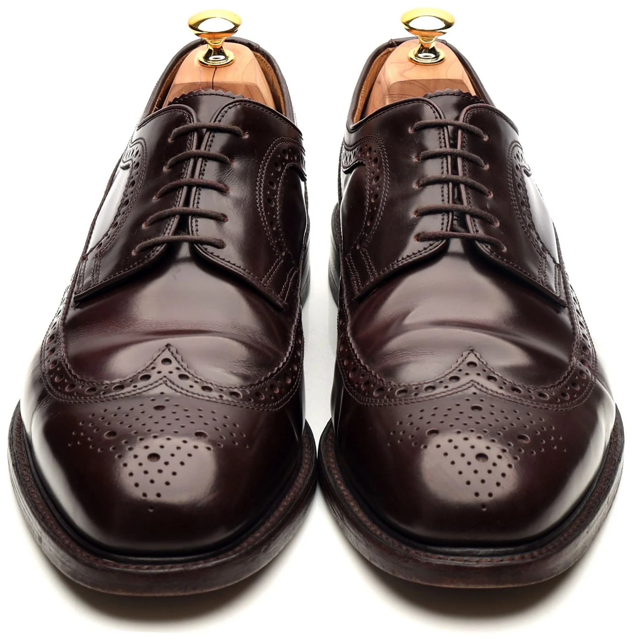 'Royal Brogues' Burgundy Leather Derby Brogues UK 11 - Image 9