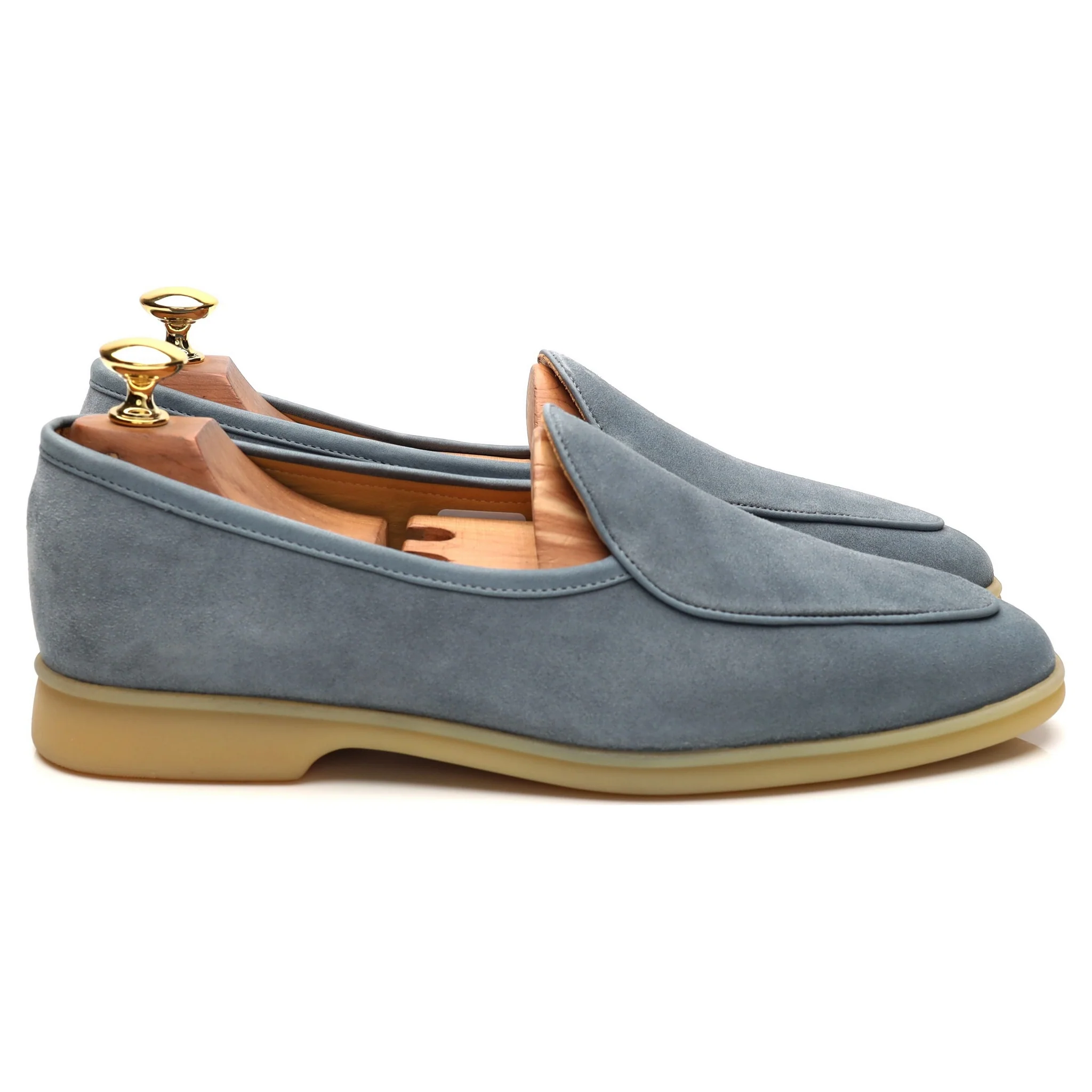 'Sagan Stride' Blue Suede Slip On Loafers UK 6 / UK 6.5
