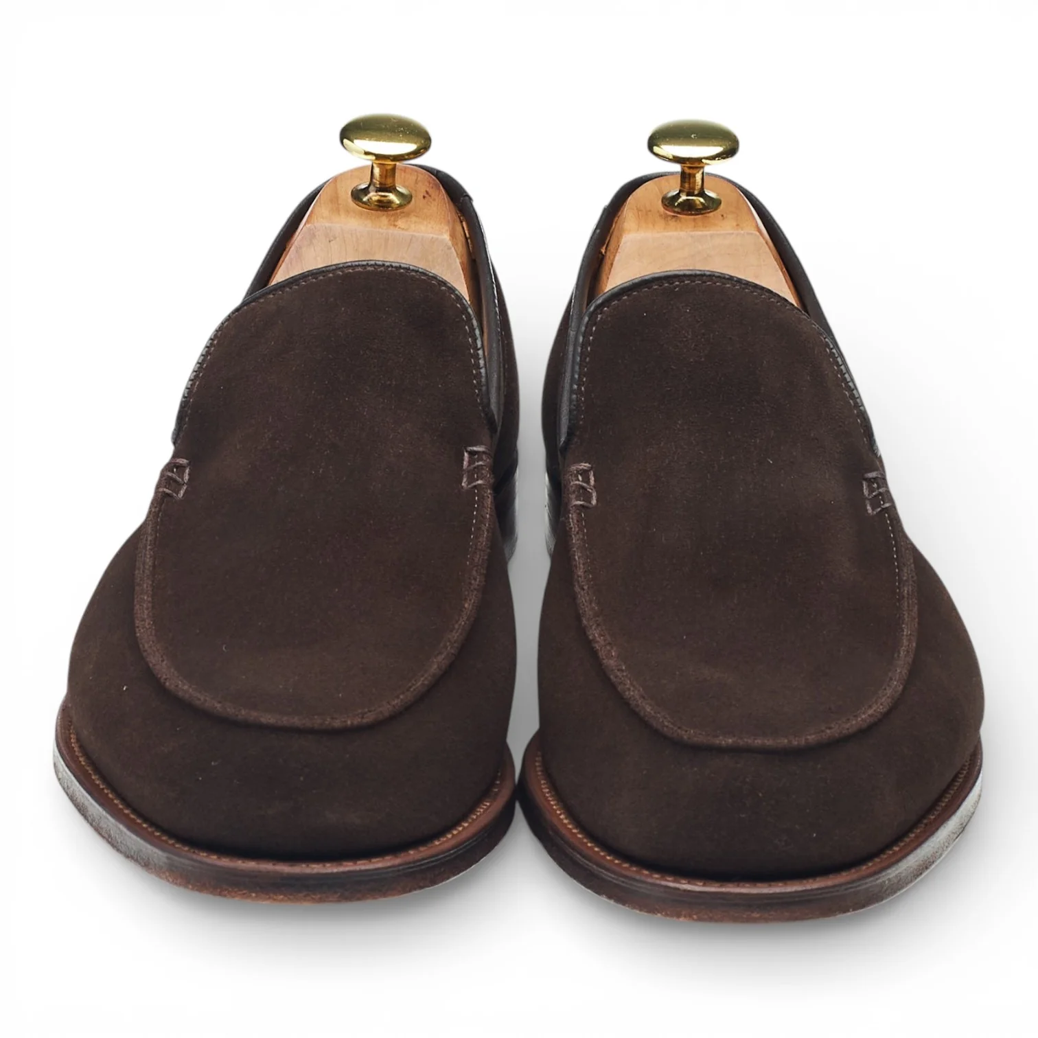 'Salcombe' Dark Brown Suede Loafers UK 8.5 E - Image 2