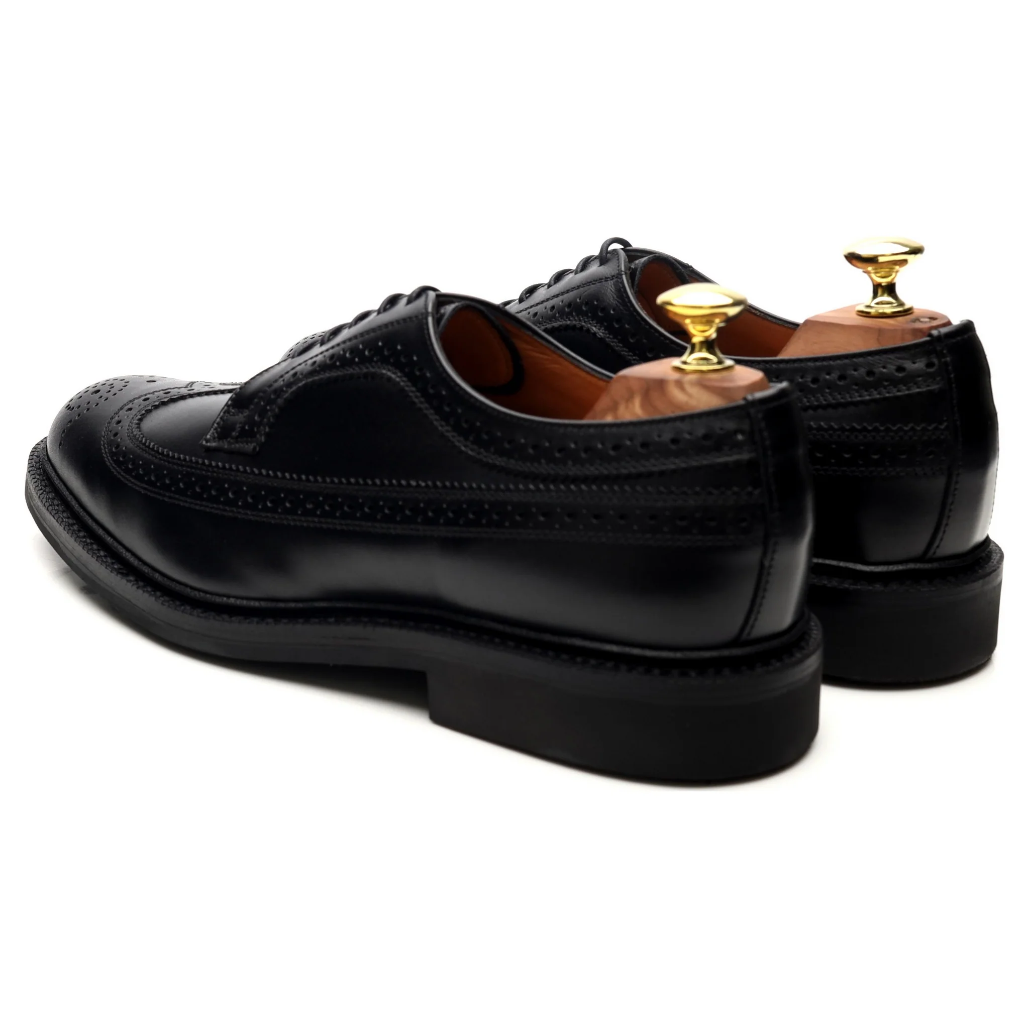 'Kingston' Black Leather Derby Brogues UK 7.5 F - Image 3