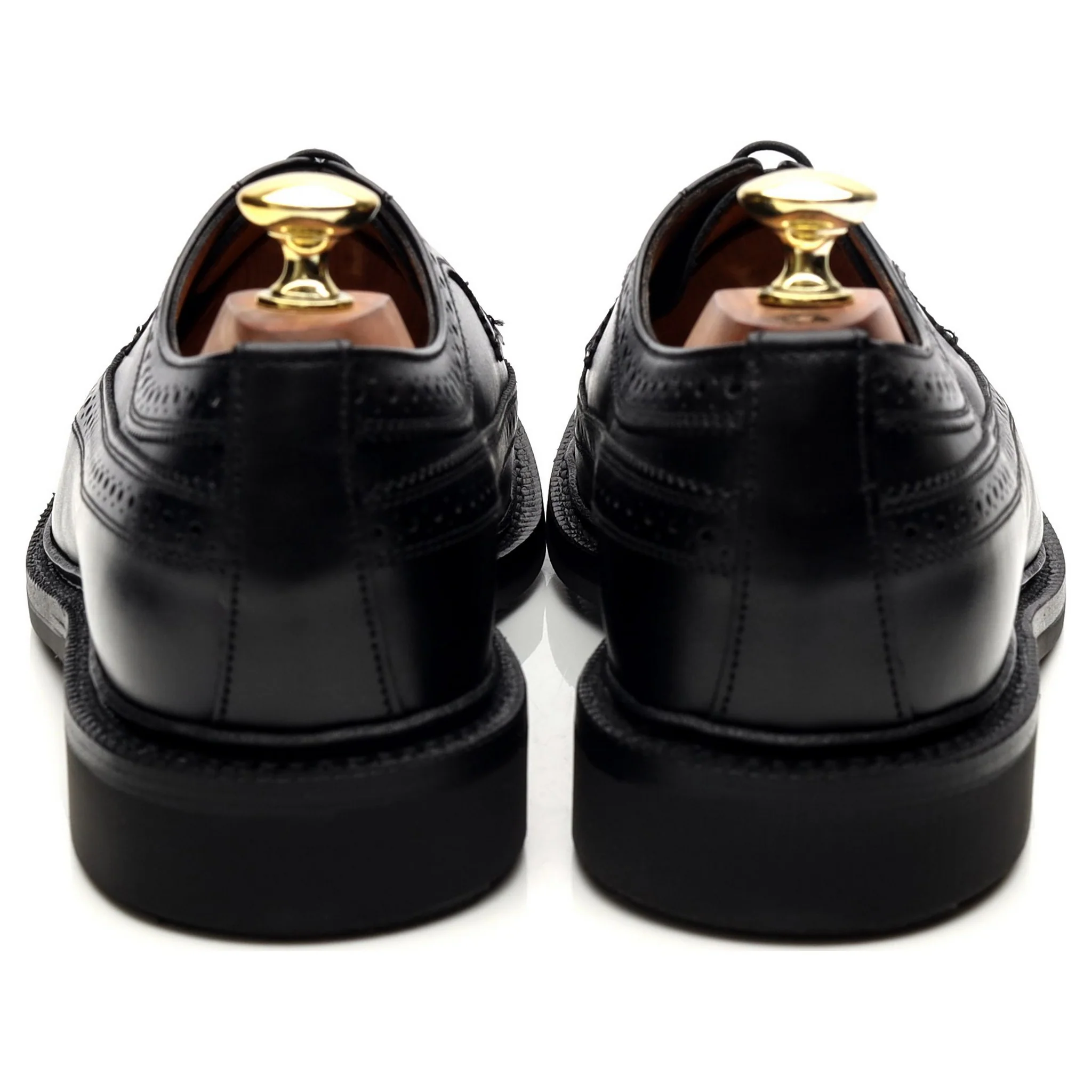 'Kingston' Black Leather Derby Brogues UK 7.5 F - Image 4