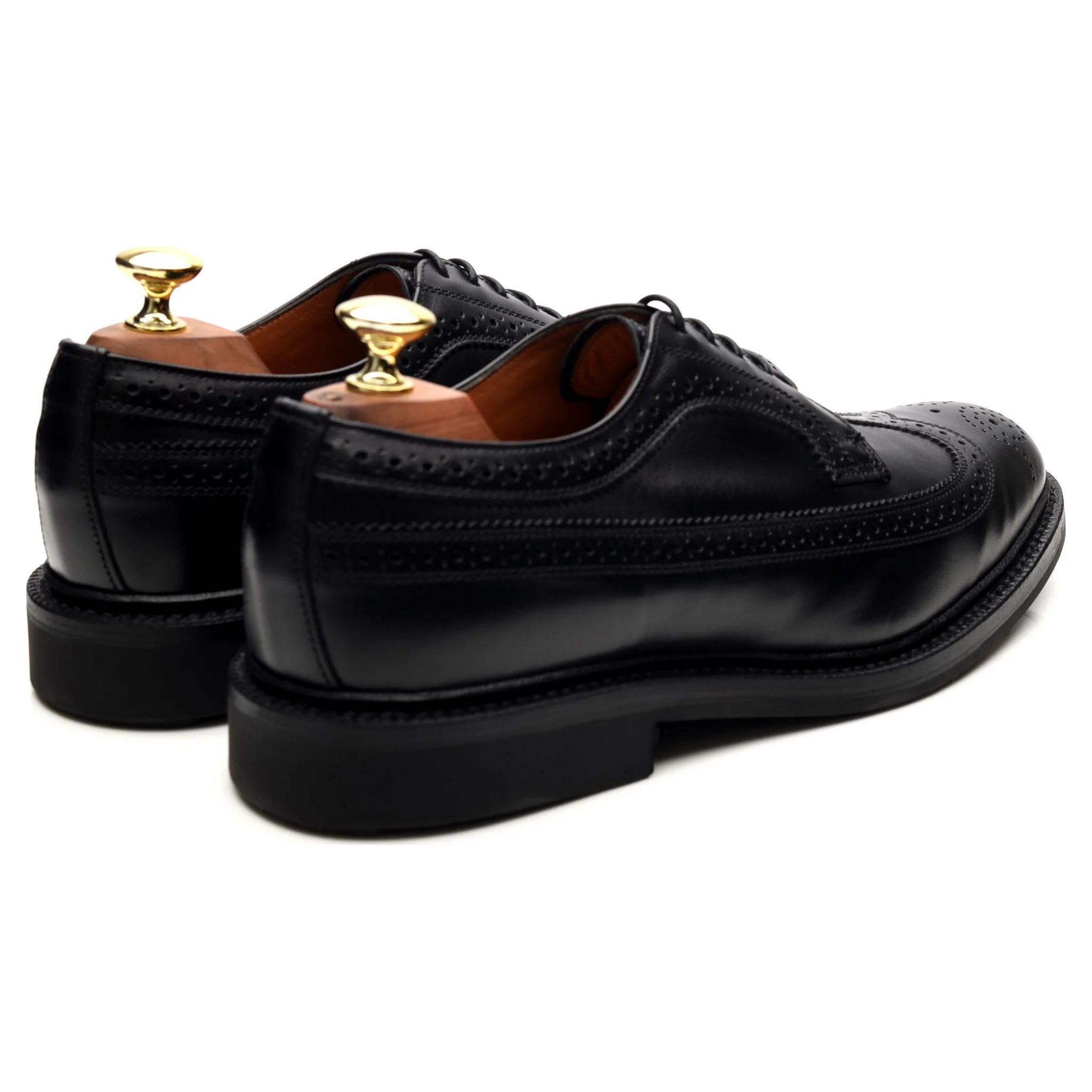 'Kingston' Black Leather Derby Brogues UK 7.5 F - Image 5