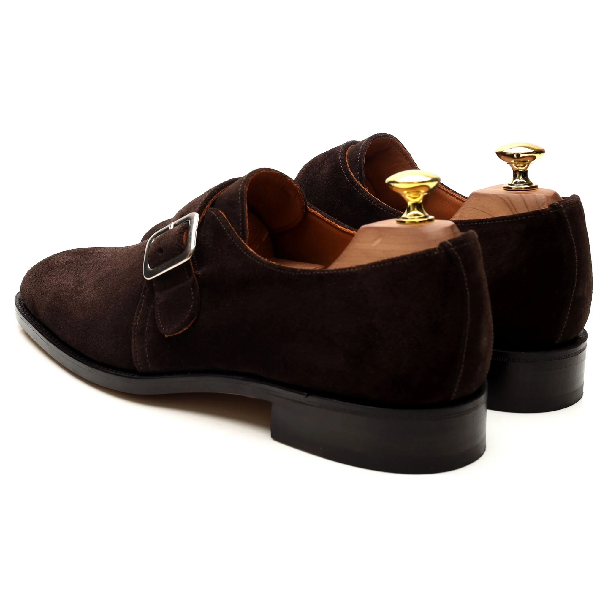 'Rome' Dark Brown Suede Monk Strap UK 8 F - Image 3