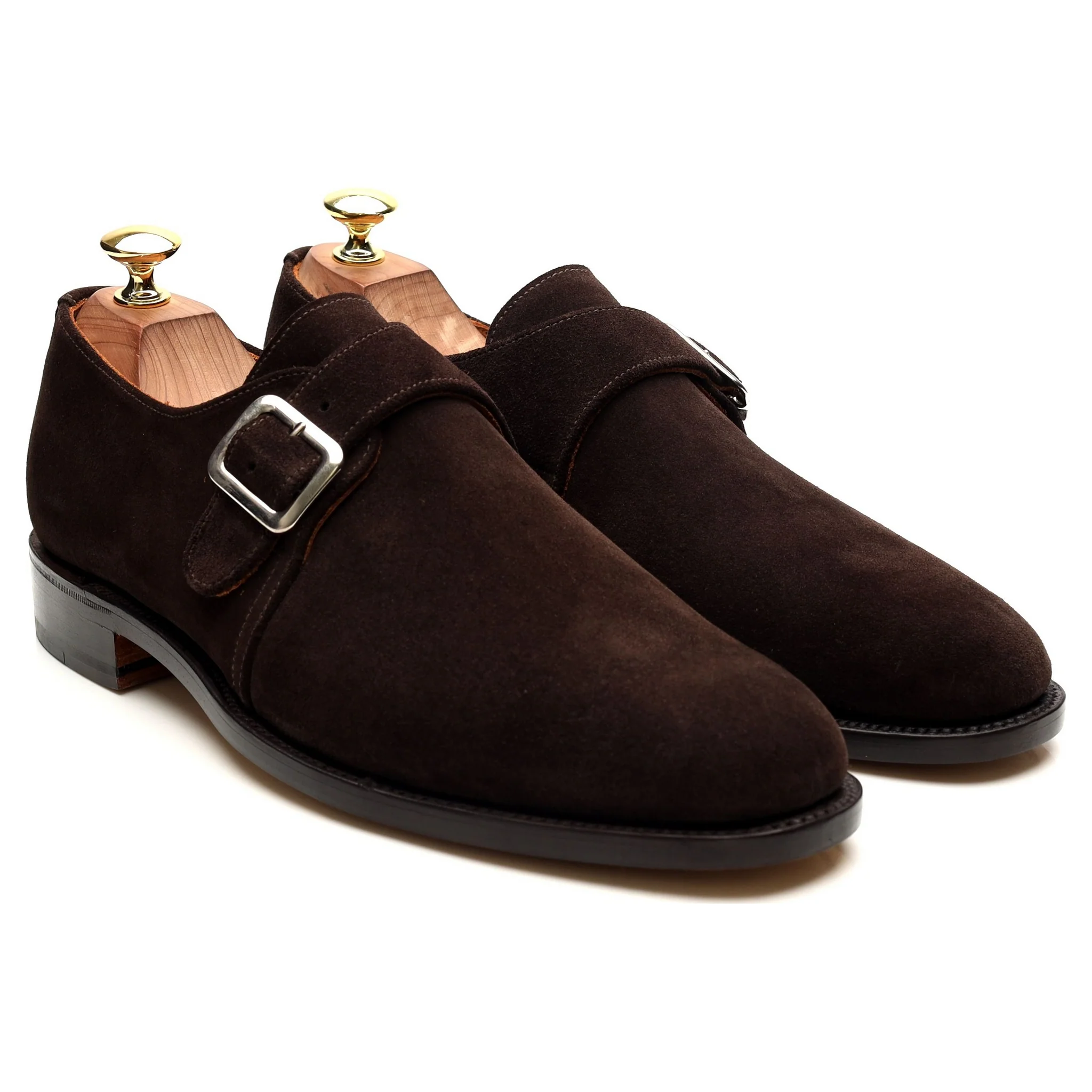 'Rome' Dark Brown Suede Monk Strap UK 8 F - Image 7