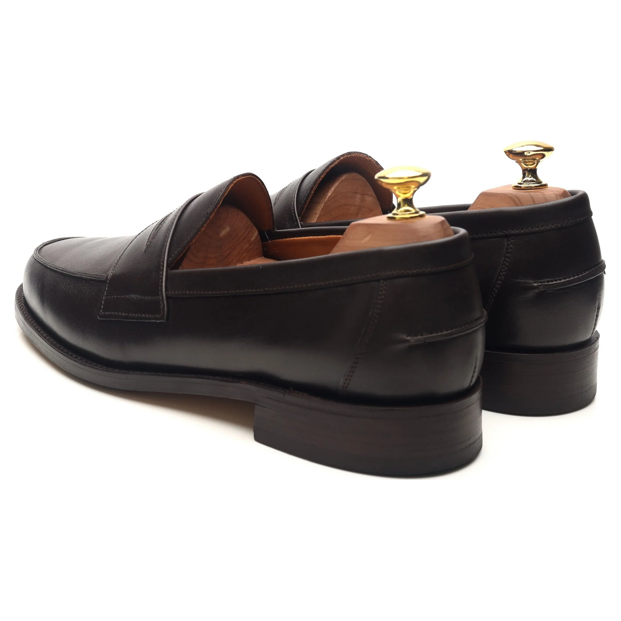 'Madrid' Dark Brown Leather Loafers UK 8.5 F - Image 3