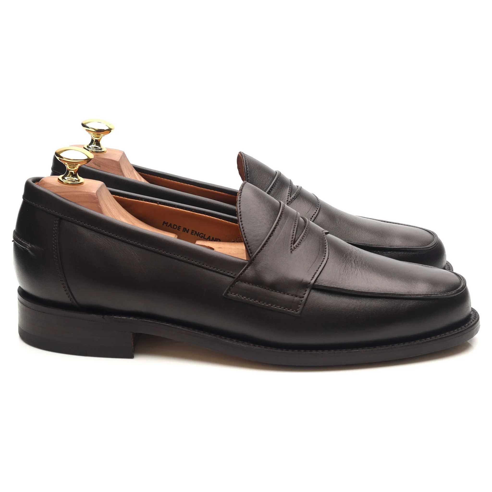 'Madrid' Dark Brown Leather Loafers UK 8.5 F - Image 6