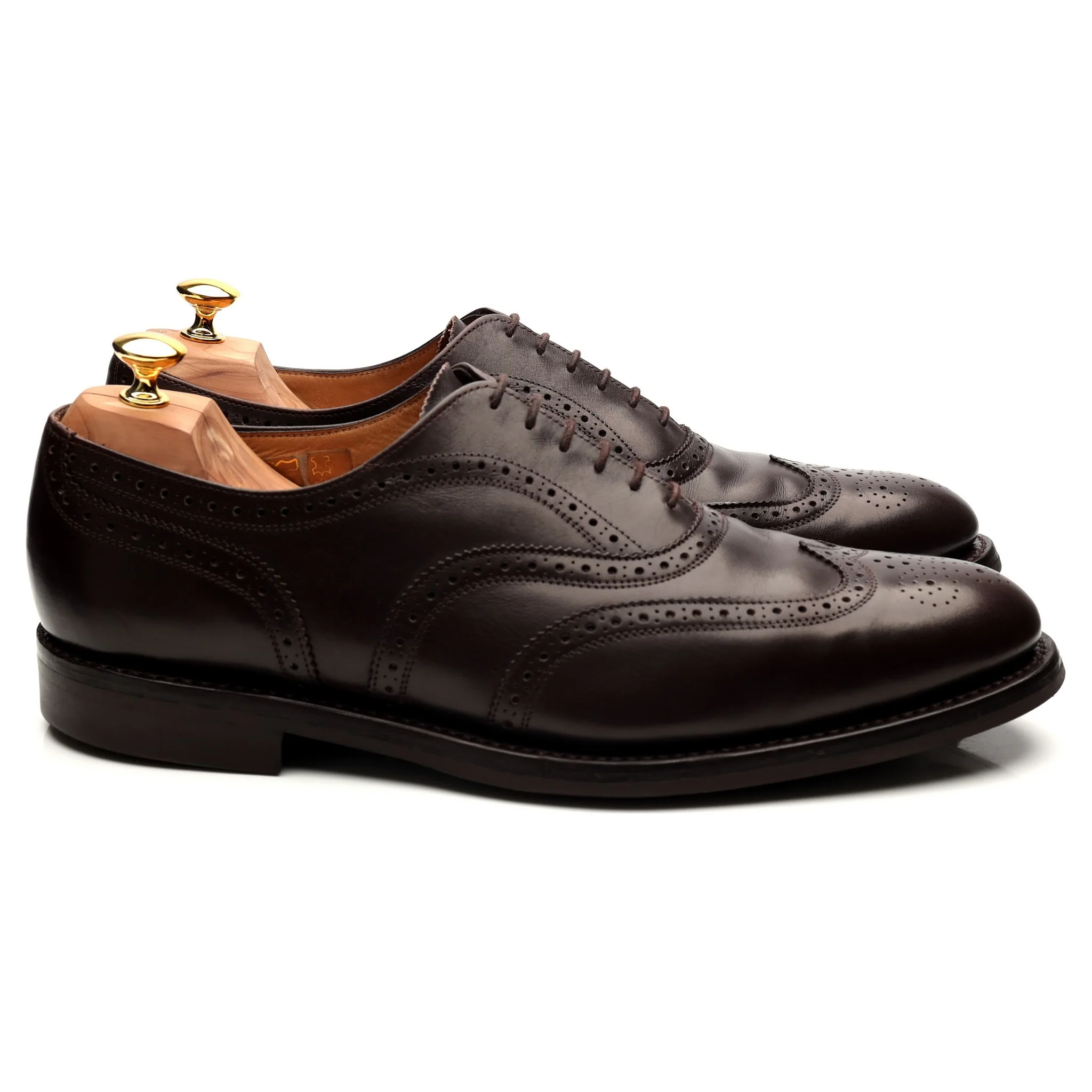 'Oslo' Dark Brown Leather Brogues UK 12 F - Image 6