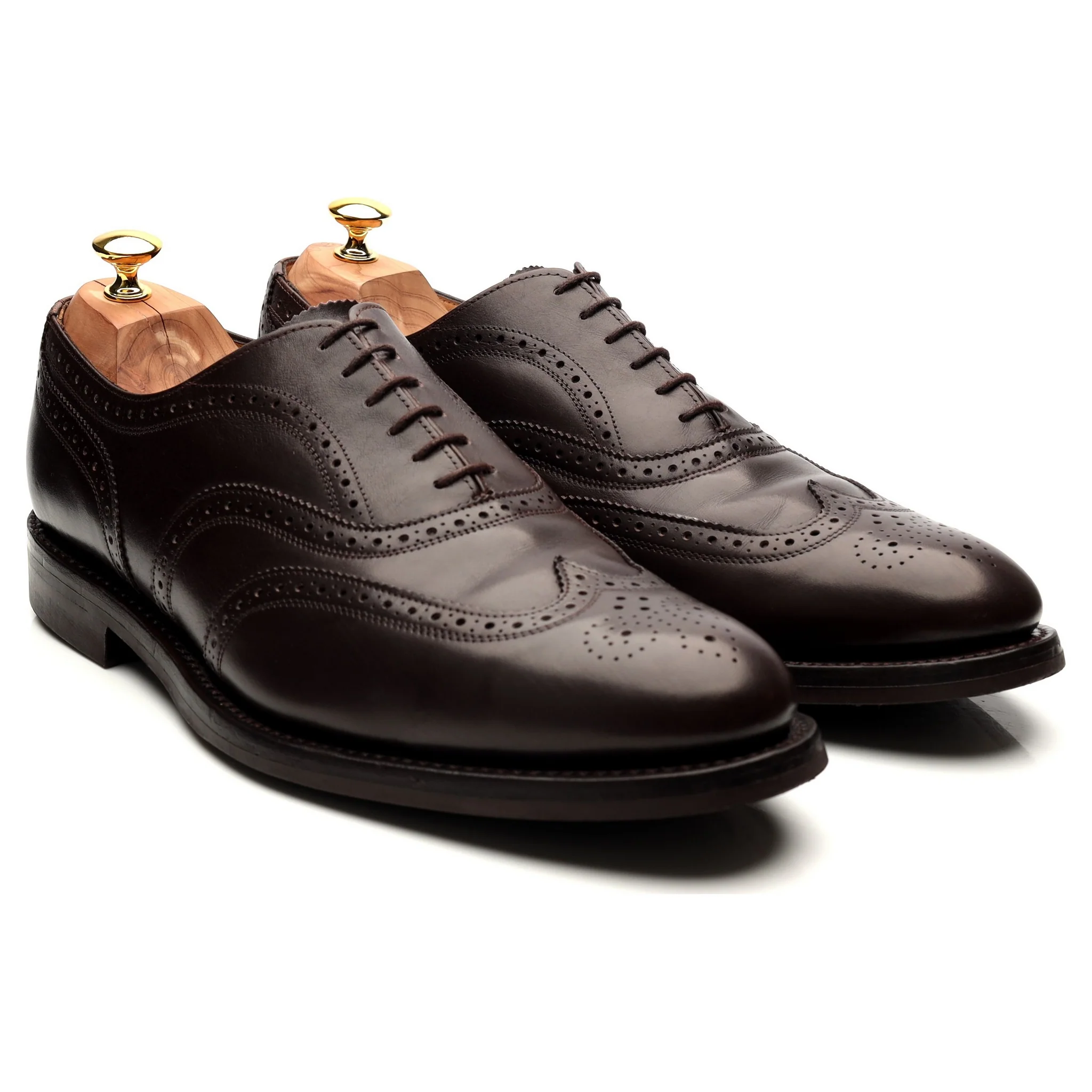 'Oslo' Dark Brown Leather Brogues UK 12 F - Image 7