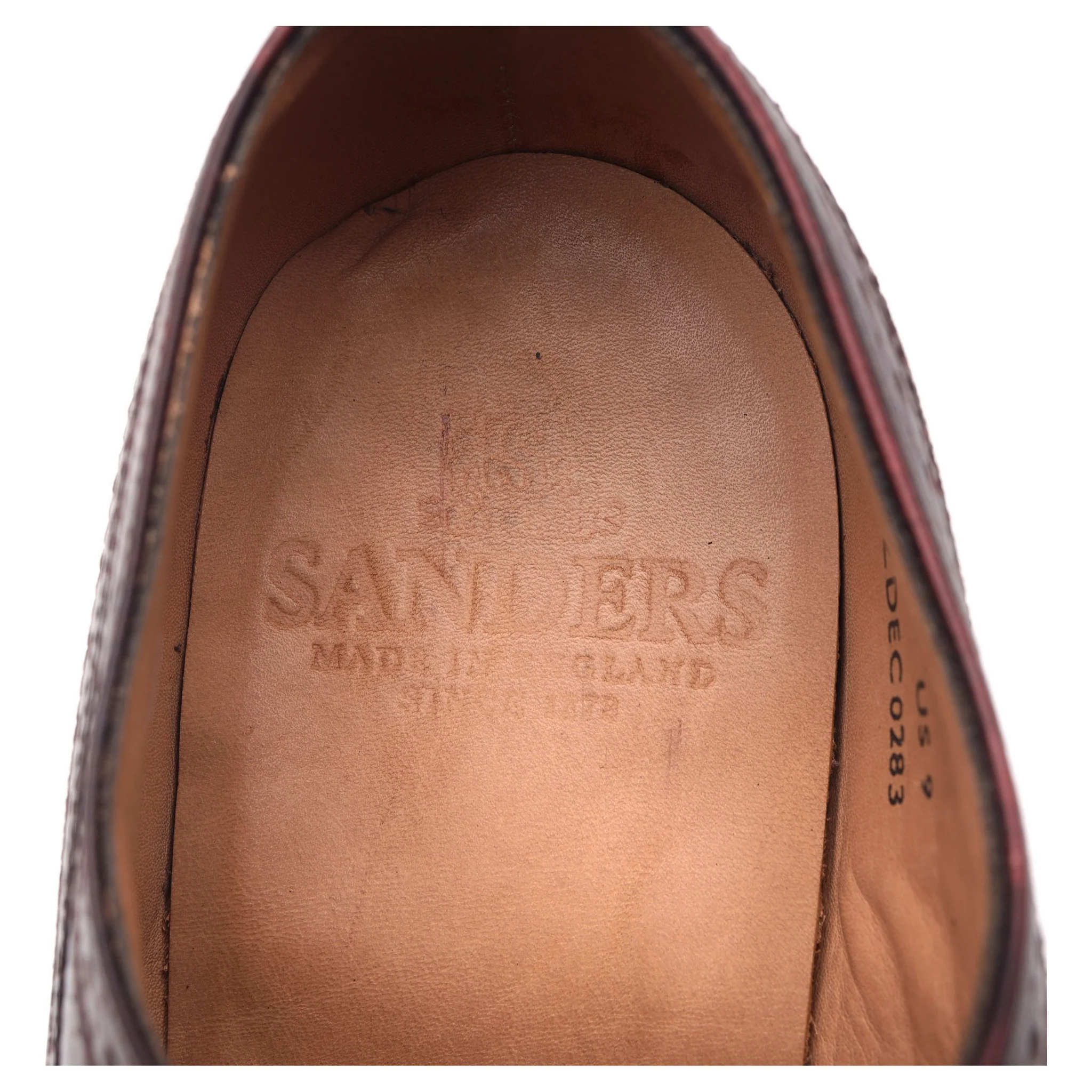 'Sander' Burgundy Leather Brogues UK 8 F - Image 12