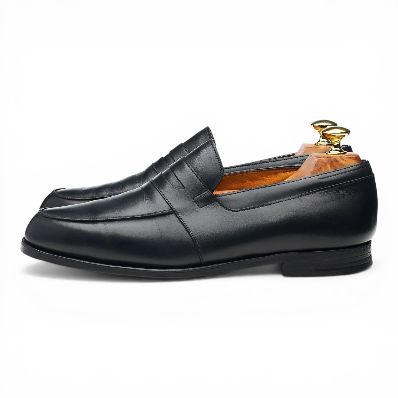 'Sandown' Black Leather Loafers UK 7.5 E - Image 3