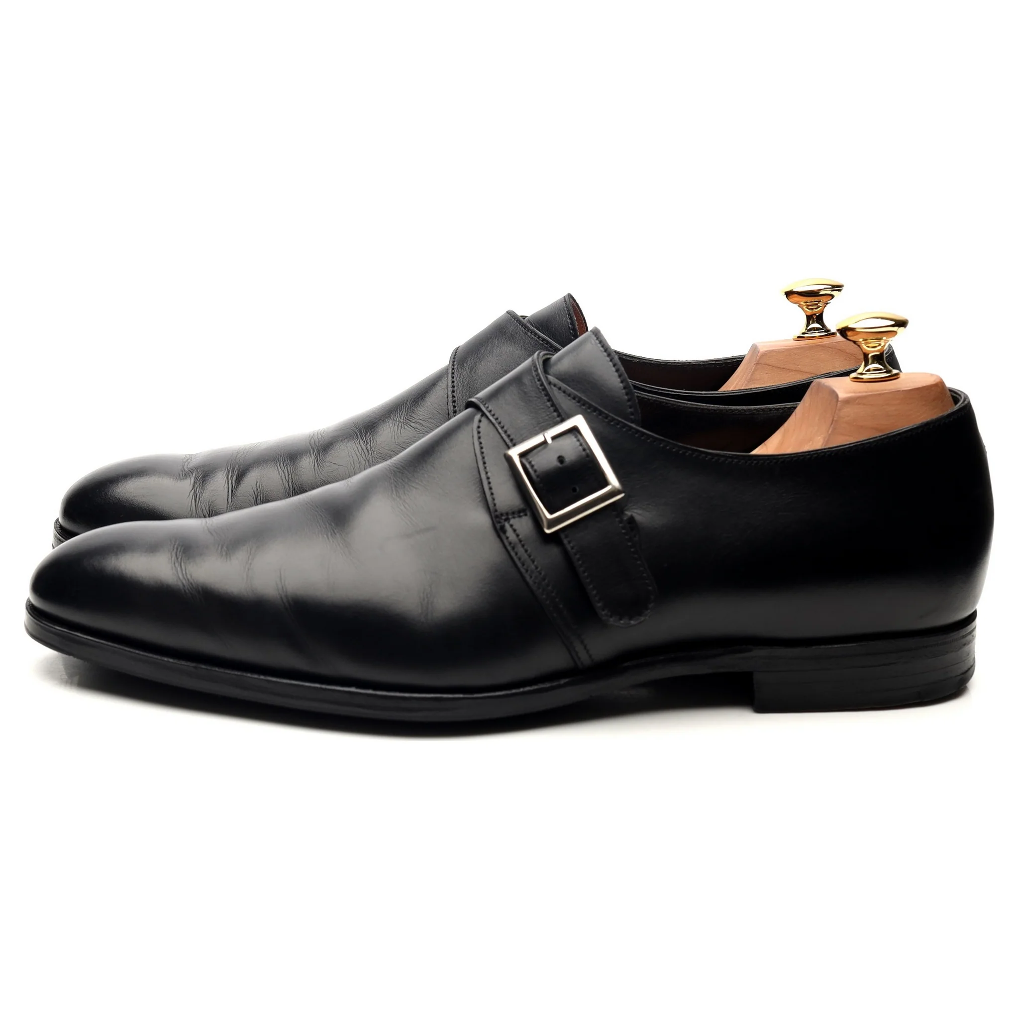 'Savile 4' Black Leather Monk Strap UK 10 E - Image 2