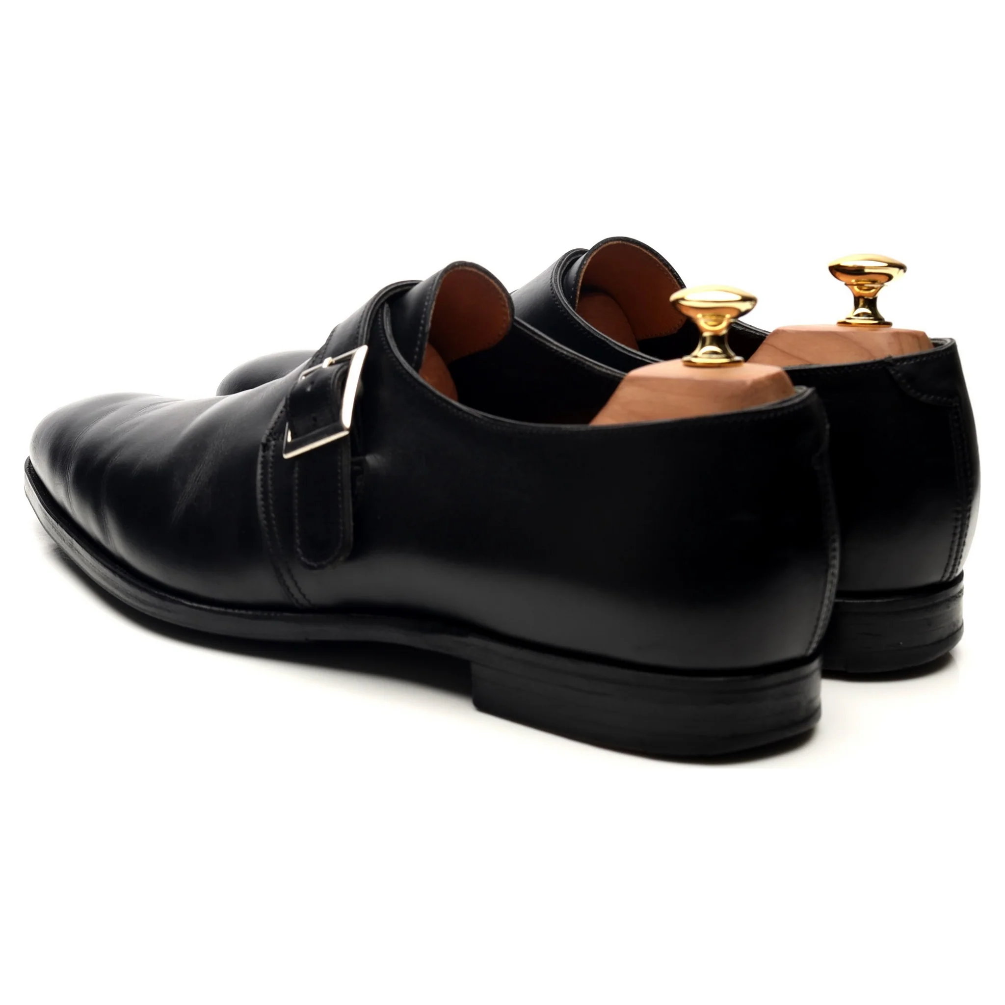 'Savile 4' Black Leather Monk Strap UK 10 E - Image 3