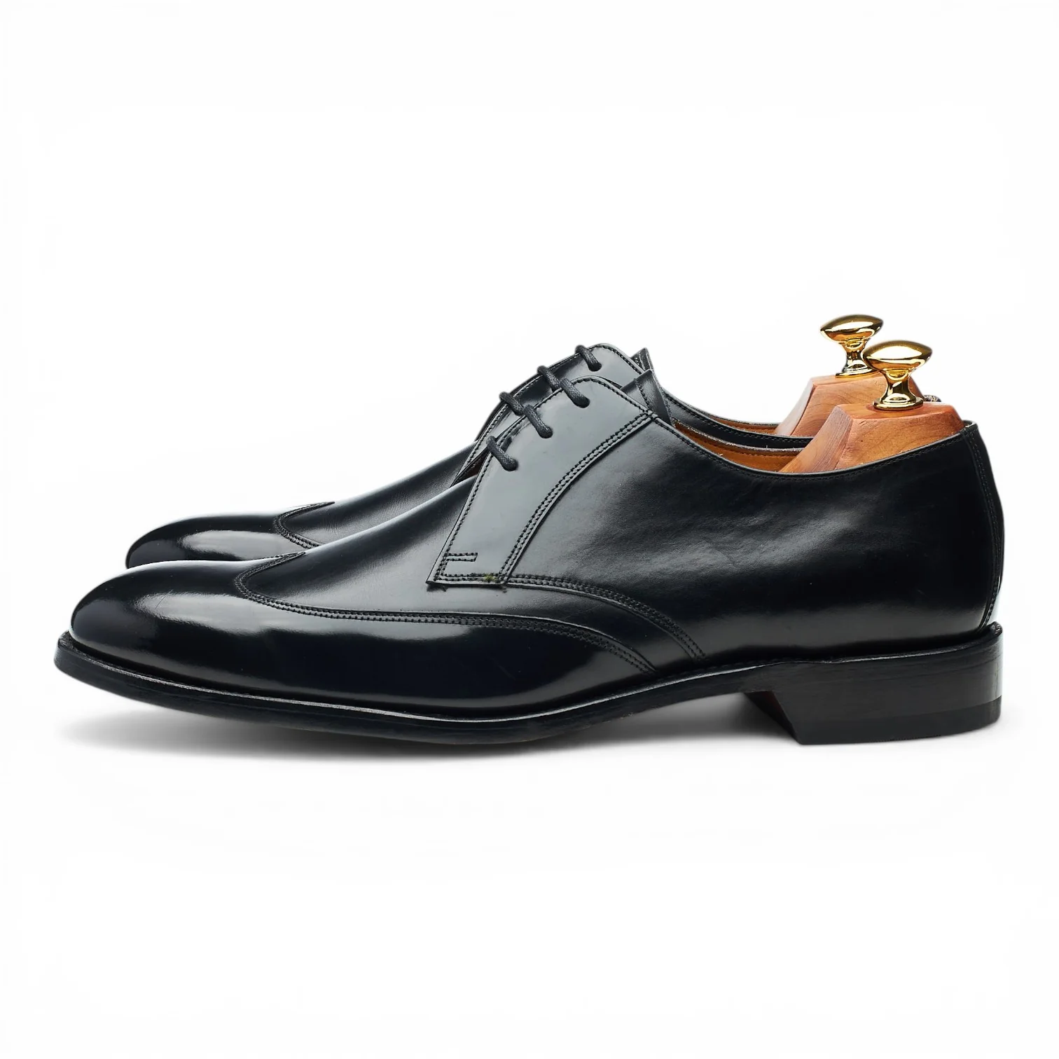 Savile Row Black Leather Derby UK 9.5 F - Image 3