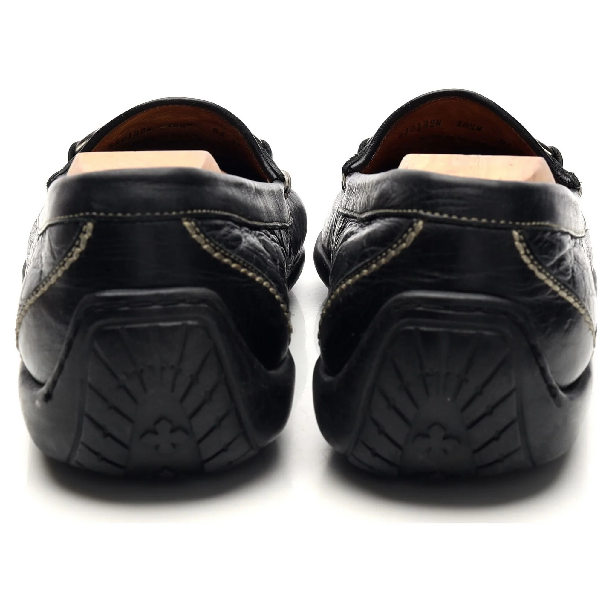 'Saxon' Black Crocodile Grain Leather Horsebit Loafers UK 9.5 US 10.5 - Image 4