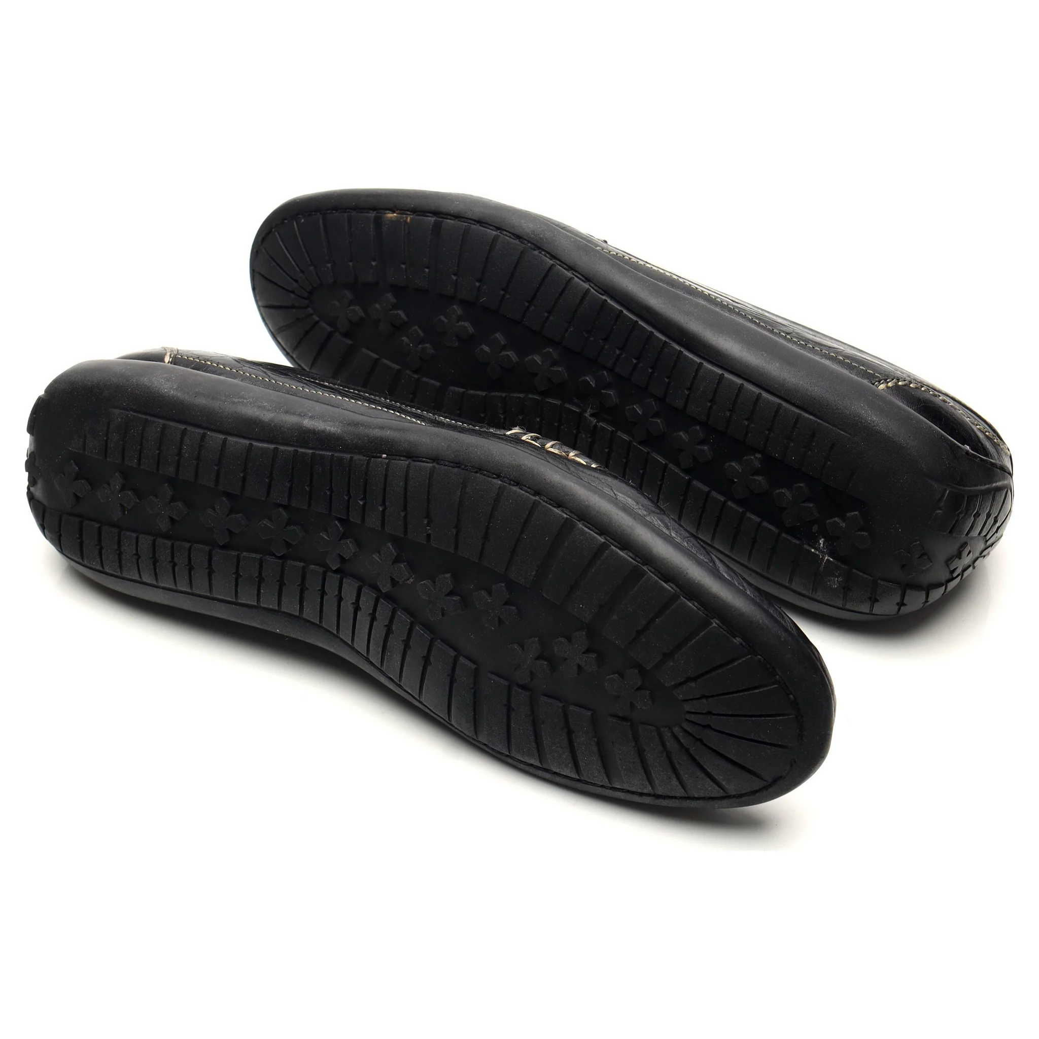'Saxon' Black Crocodile Grain Leather Horsebit Loafers UK 9.5 US 10.5 - Image 6
