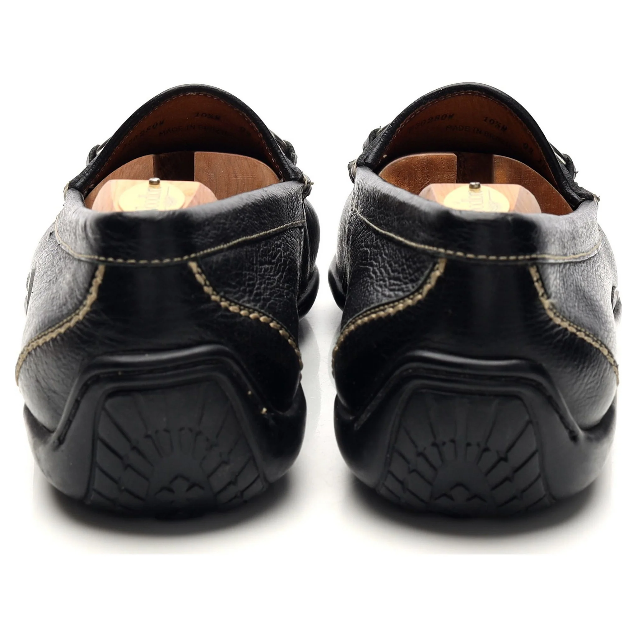 'Saxon' Black Grain Leather Horsebit Loafers UK 9.5 US 10.5 - Image 4
