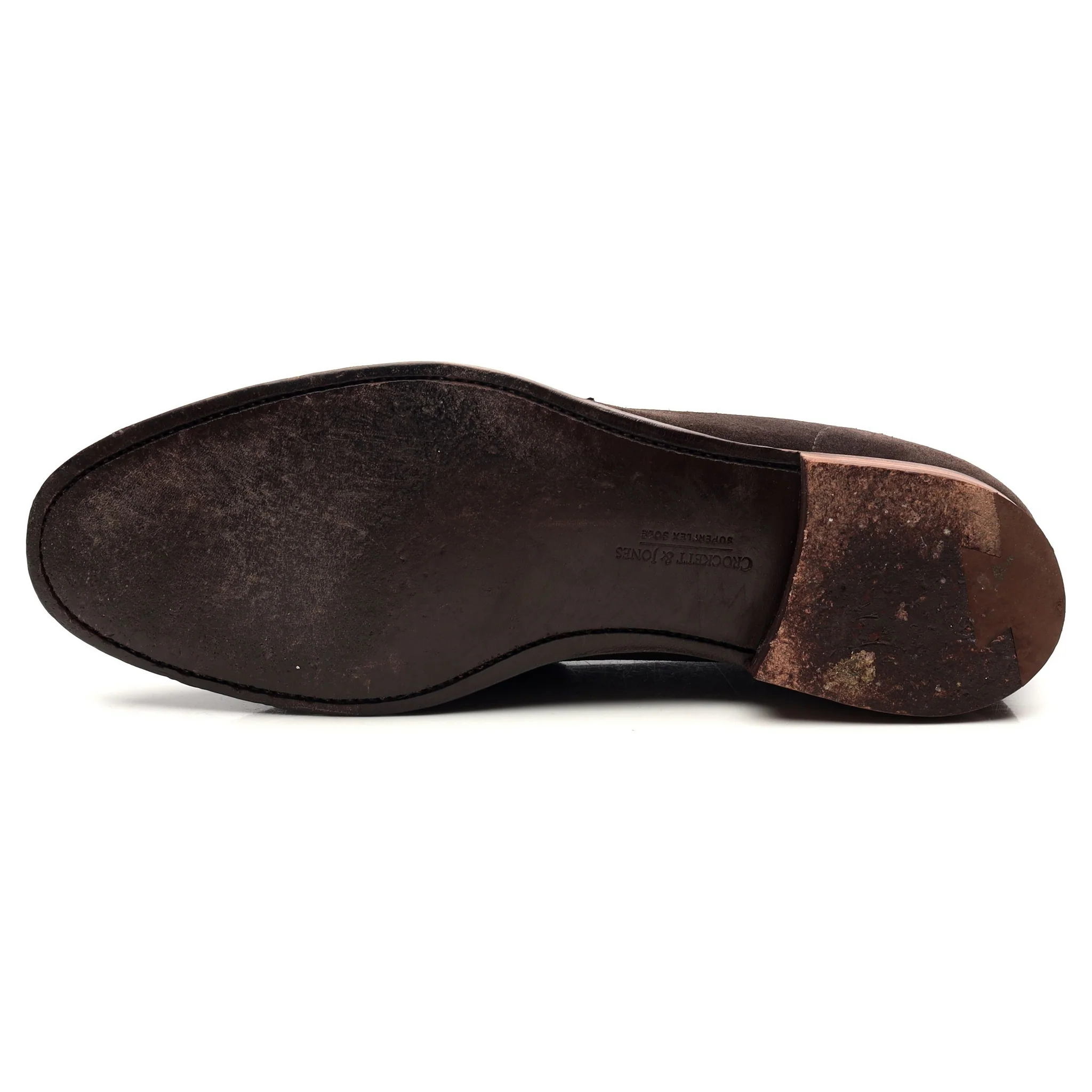 'Seaton' Dark Brown Suede Loafers UK 9 E - Image 10