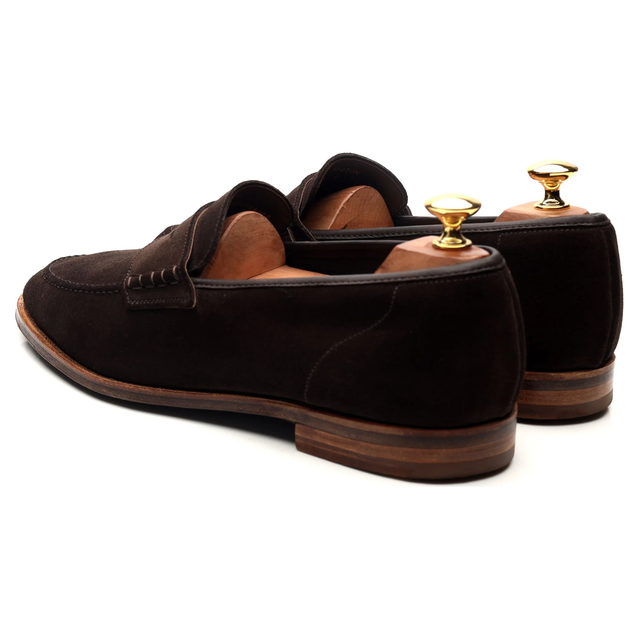 'Seaton' Dark Brown Suede Loafers UK 9 E - Image 3