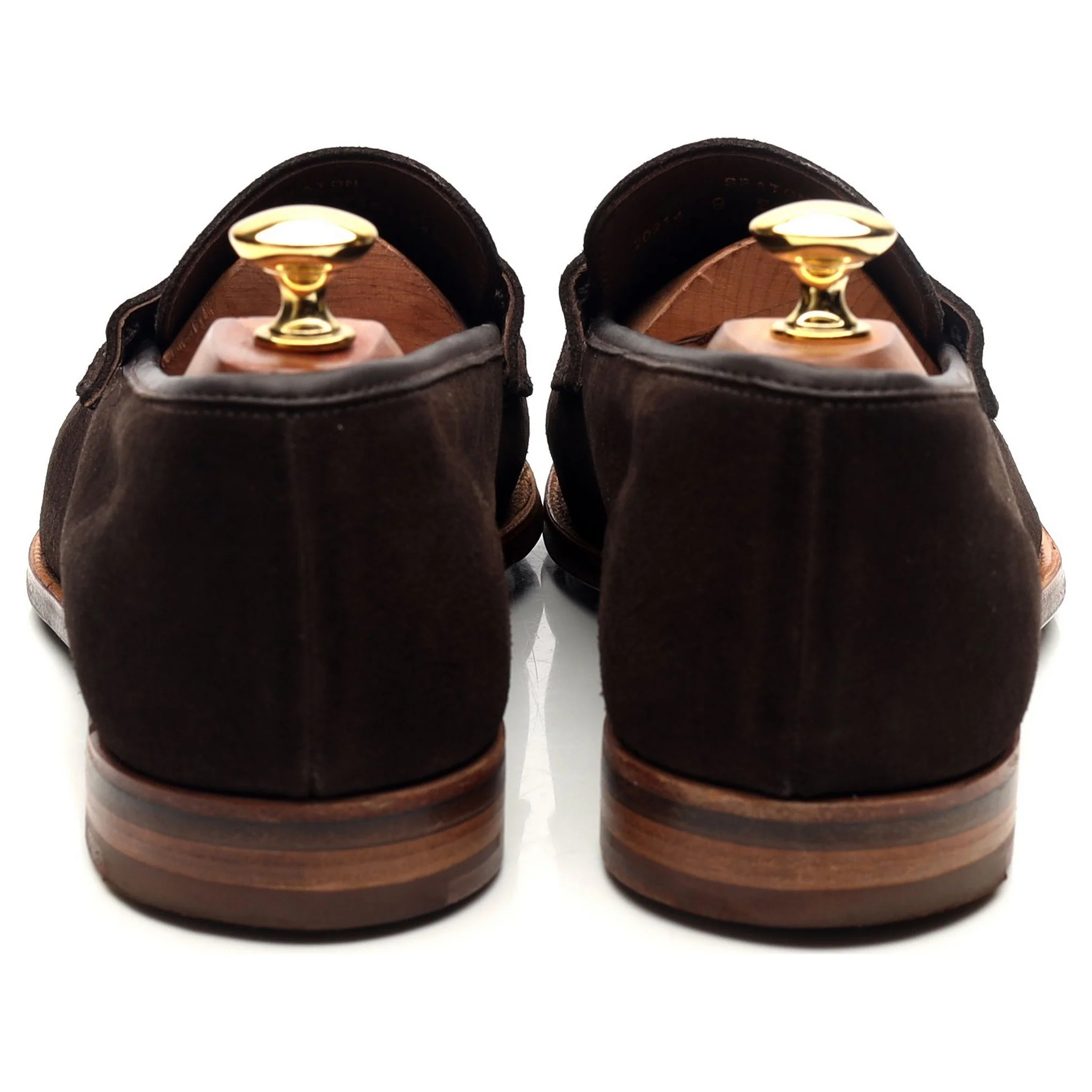 'Seaton' Dark Brown Suede Loafers UK 9 E - Image 4