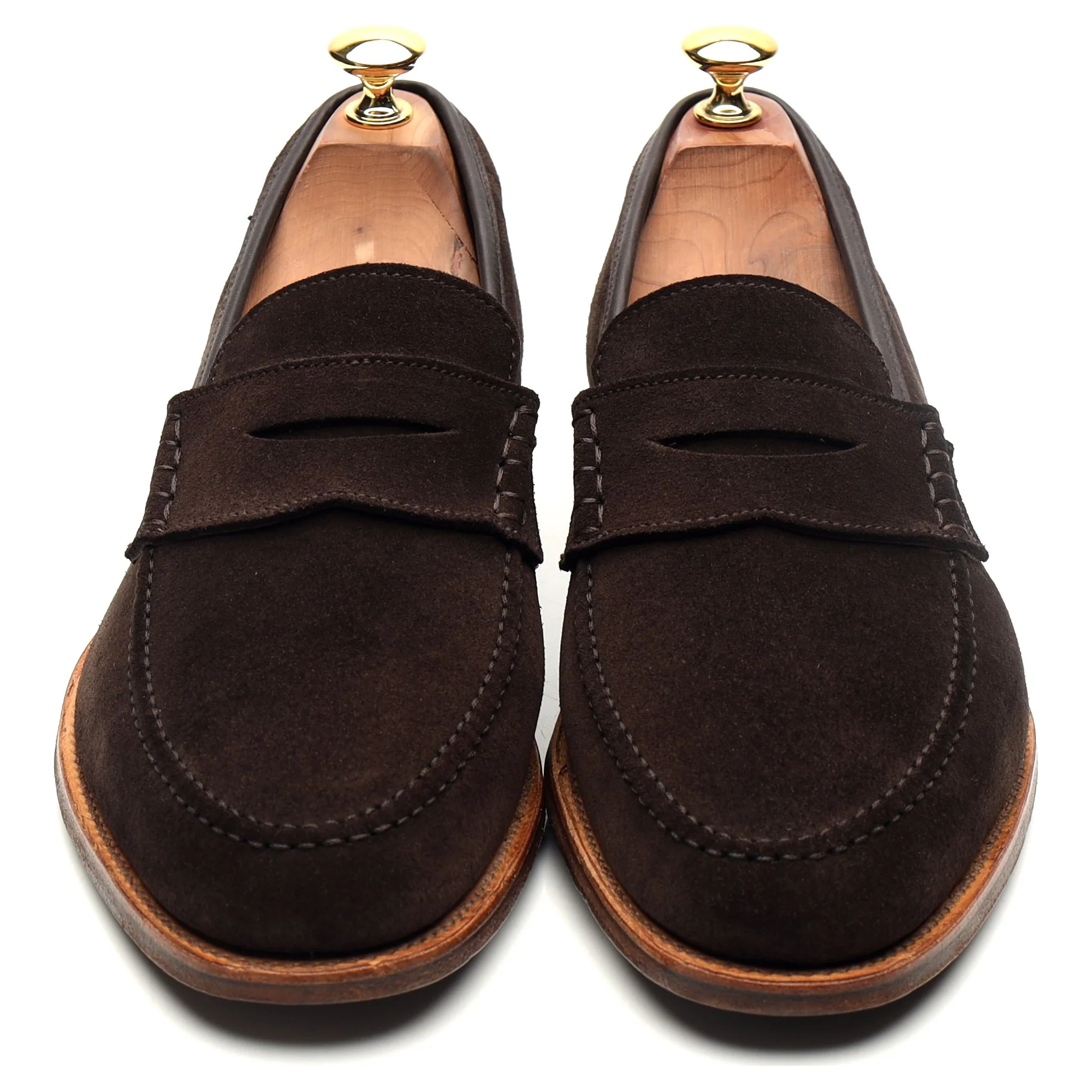 'Seaton' Dark Brown Suede Loafers UK 9 E - Image 9