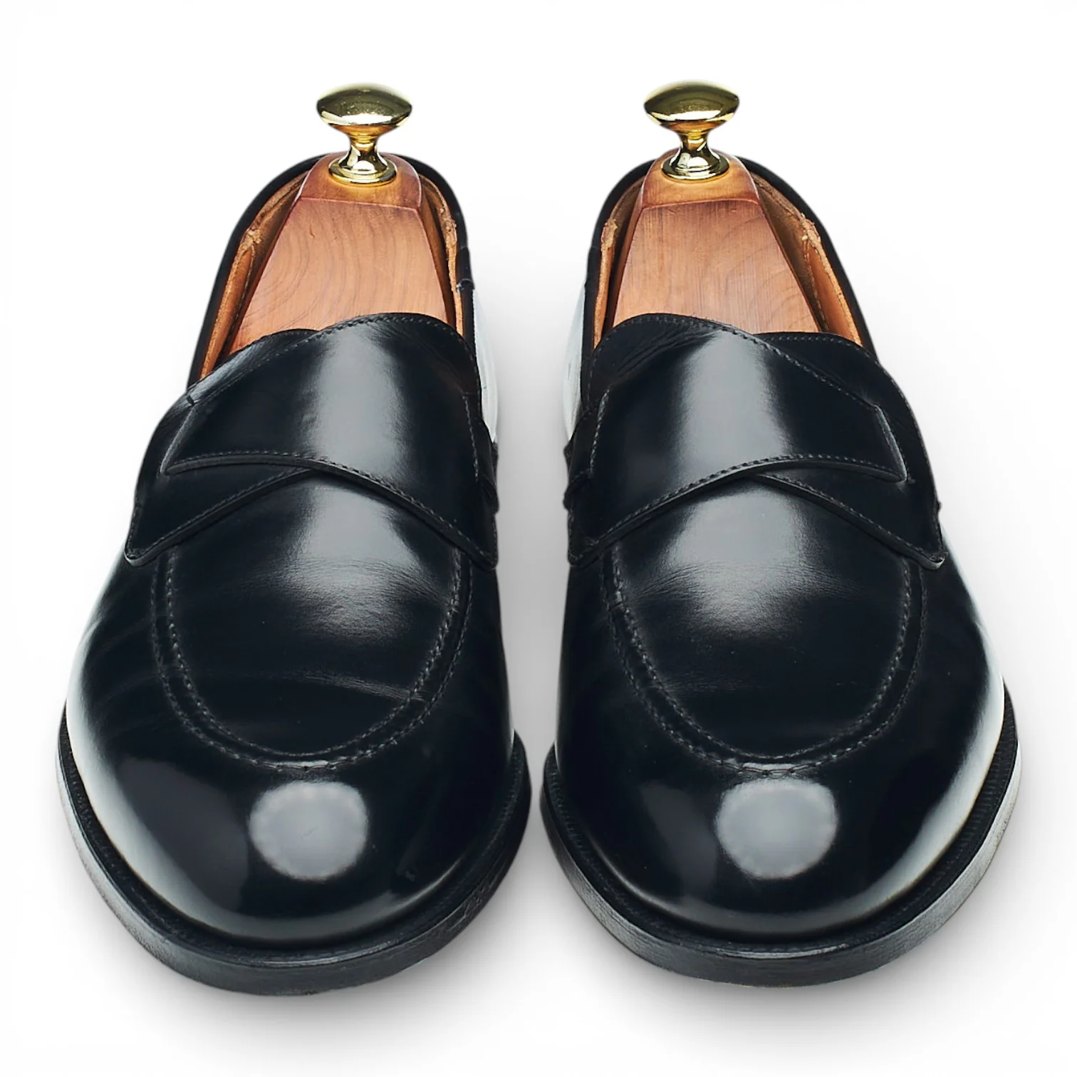 'Selby' Black Leather Butterfly Loafers UK 7.5 E - Image 2