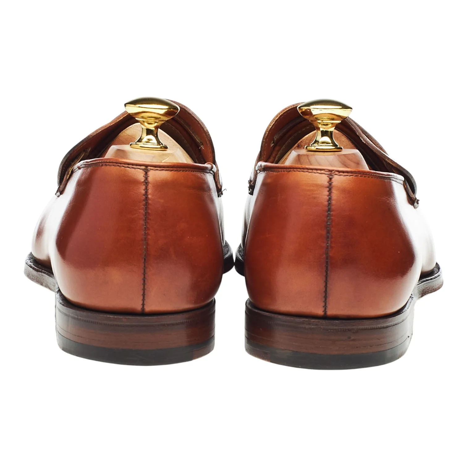 'Selby' Tan Brown Leather Butterfly Loafers UK 7.5 E - Image 4