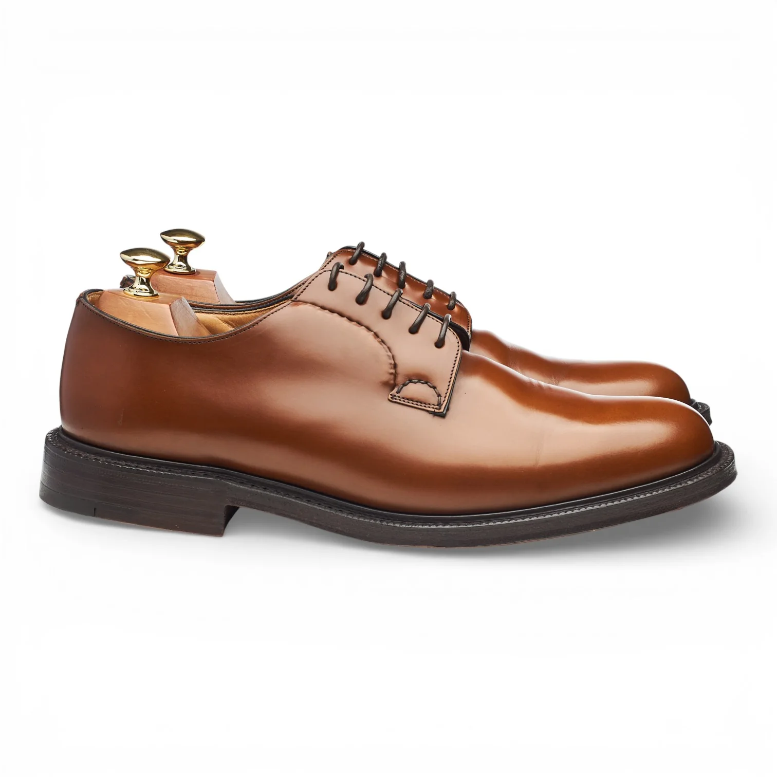 'Shannon' Tan Brown Leather Derby UK 9.5 G