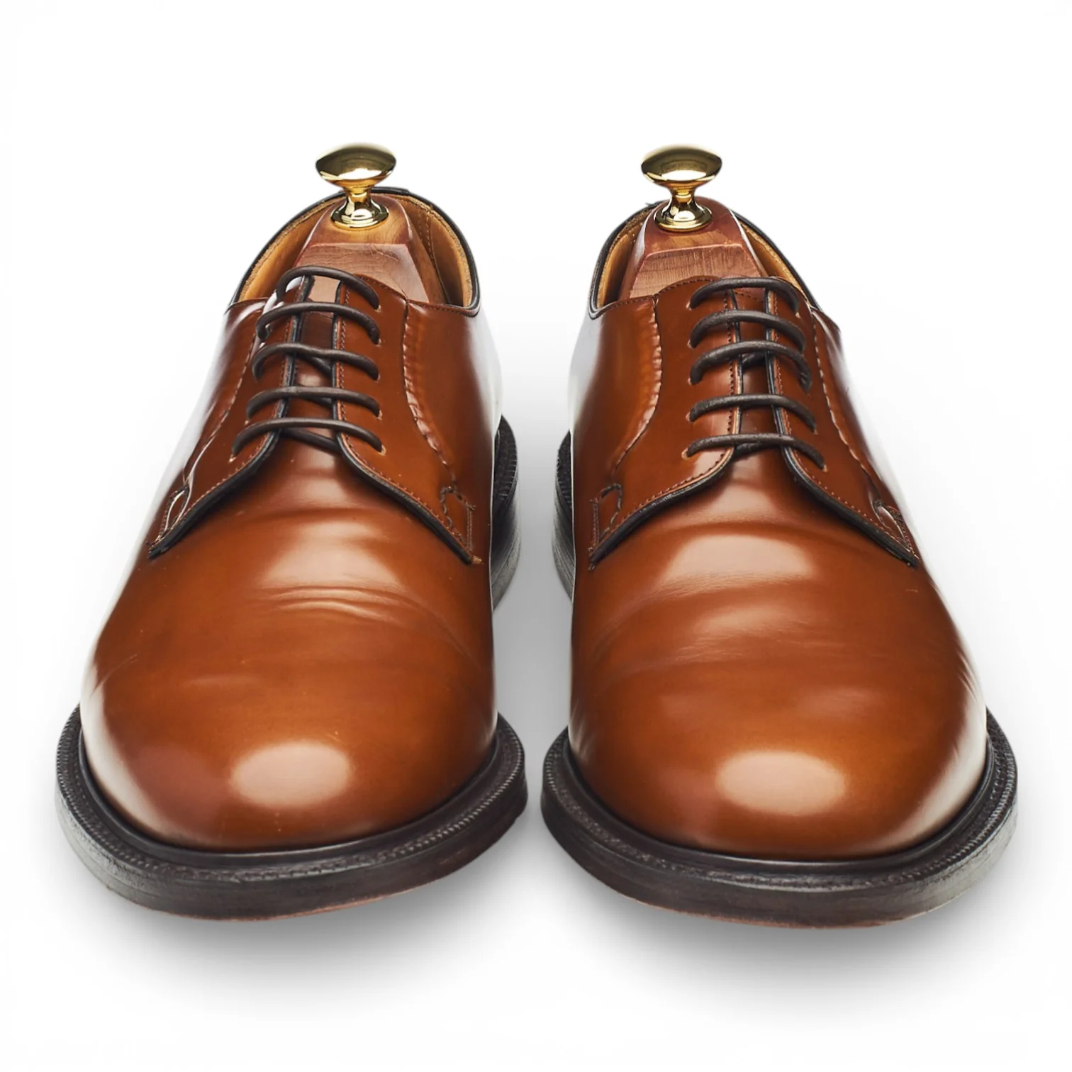 'Shannon' Tan Brown Leather Derby UK 9.5 G - Image 2
