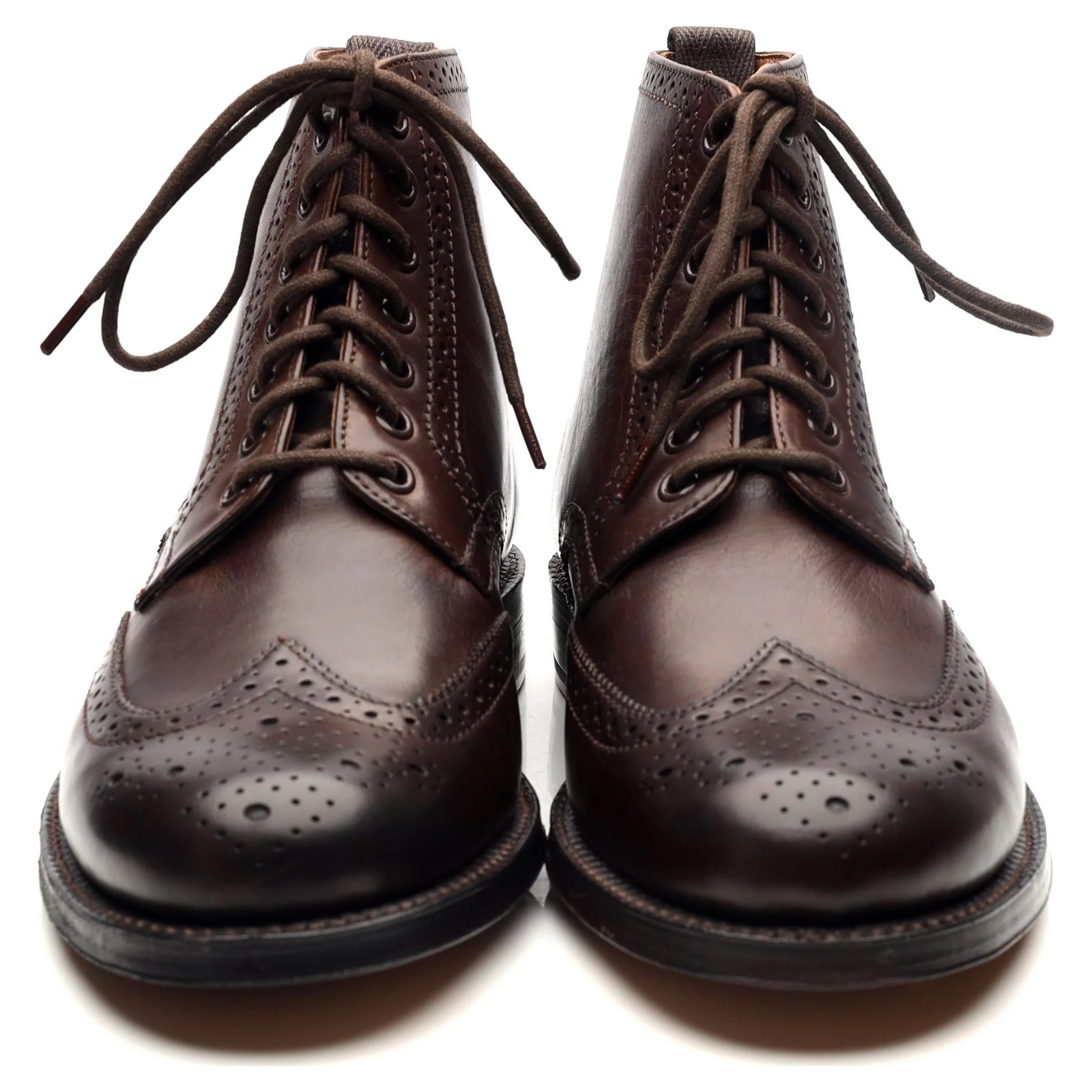 'Sharp' Dark Brown Leather Brogues Boots UK 7.5 G - Image 8