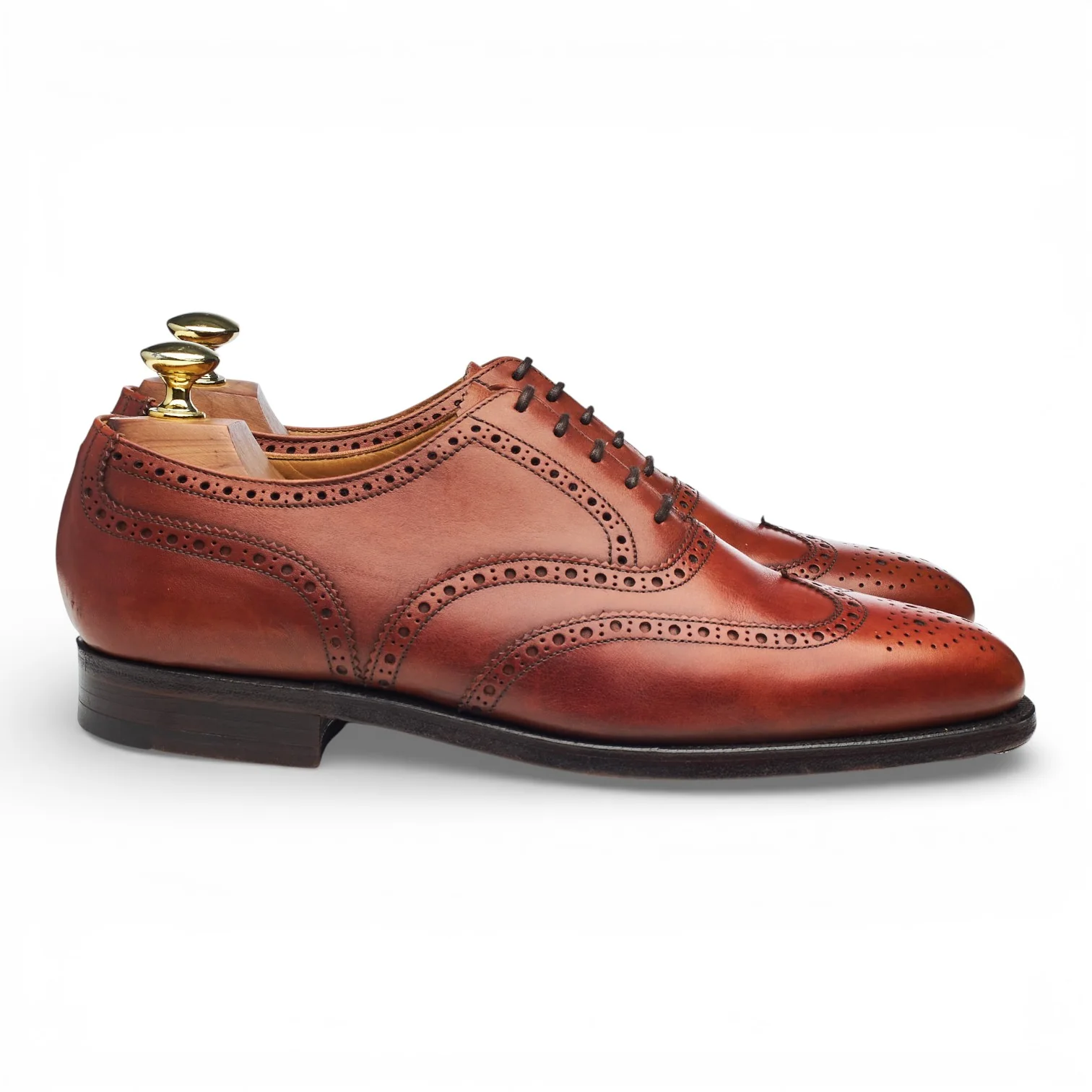 Shipton & Heneage 'Albemarle' Tan Brown Leather Oxford Brogues UK 7 E