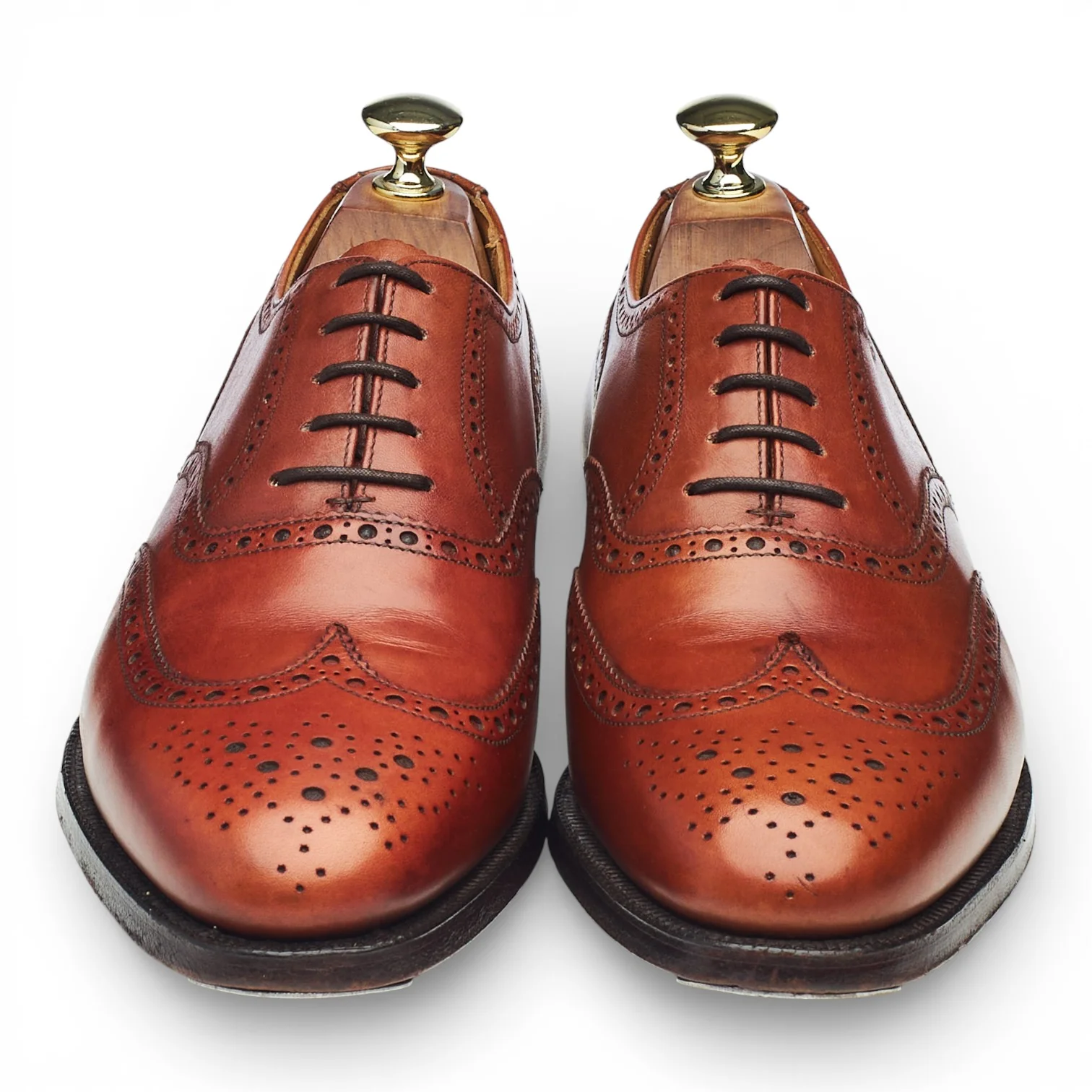 Shipton & Heneage 'Albemarle' Tan Brown Leather Oxford Brogues UK 7 E - Image 2