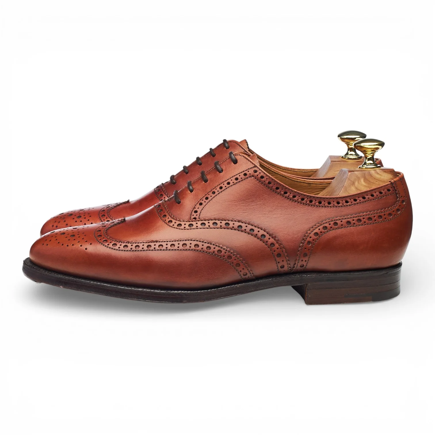 Shipton & Heneage 'Albemarle' Tan Brown Leather Oxford Brogues UK 7 E - Image 3
