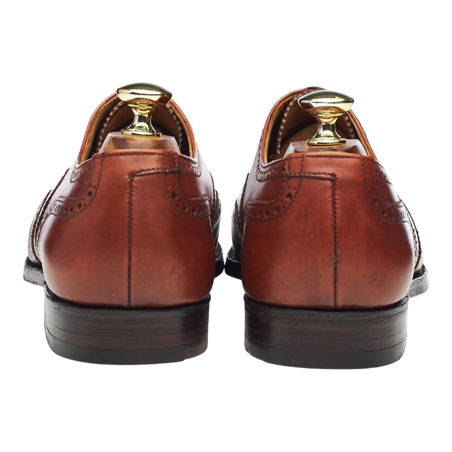 Shipton & Heneage 'Albemarle' Tan Brown Leather Oxford Brogues UK 7 E - Image 4