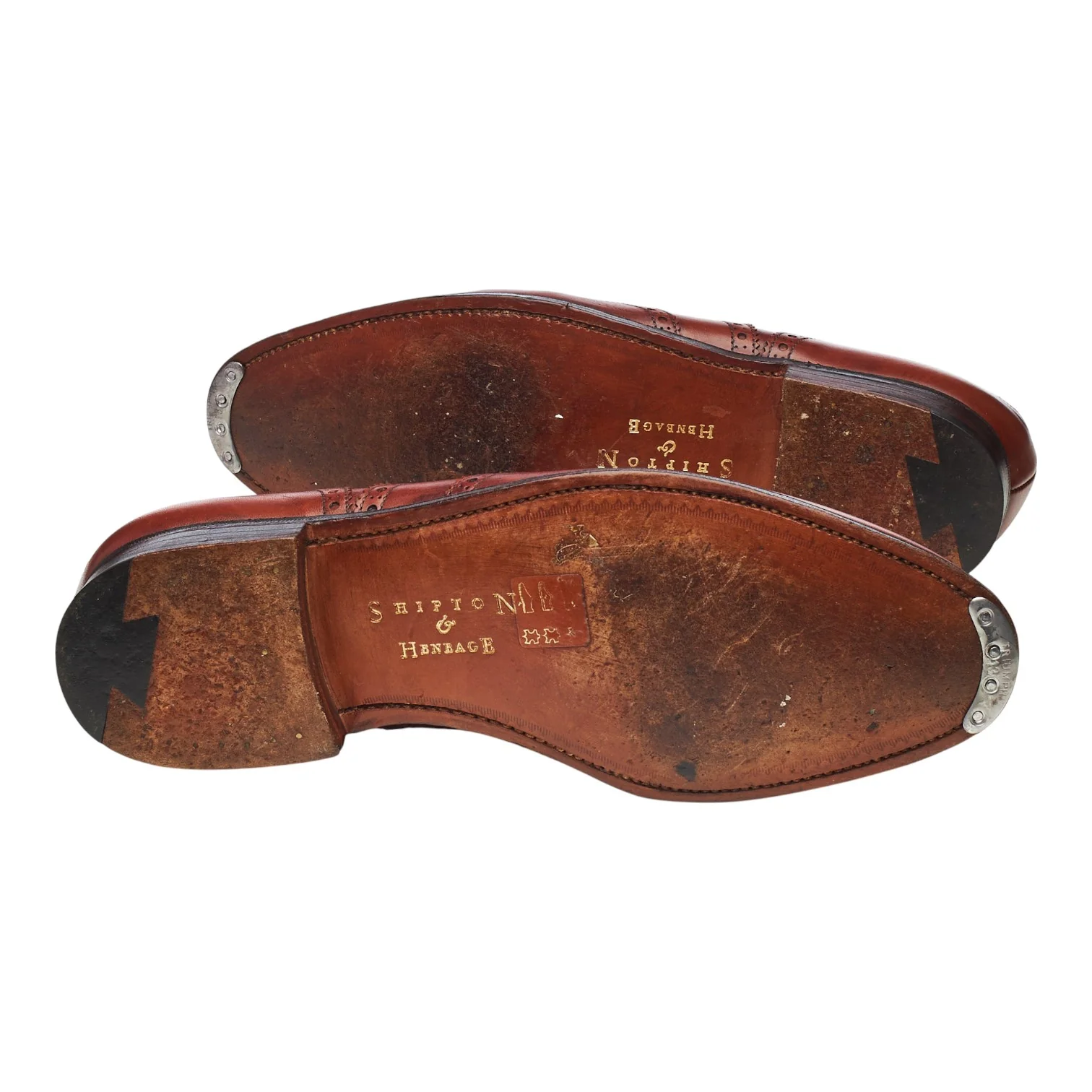 Shipton & Heneage 'Albemarle' Tan Brown Leather Oxford Brogues UK 7 E - Image 5