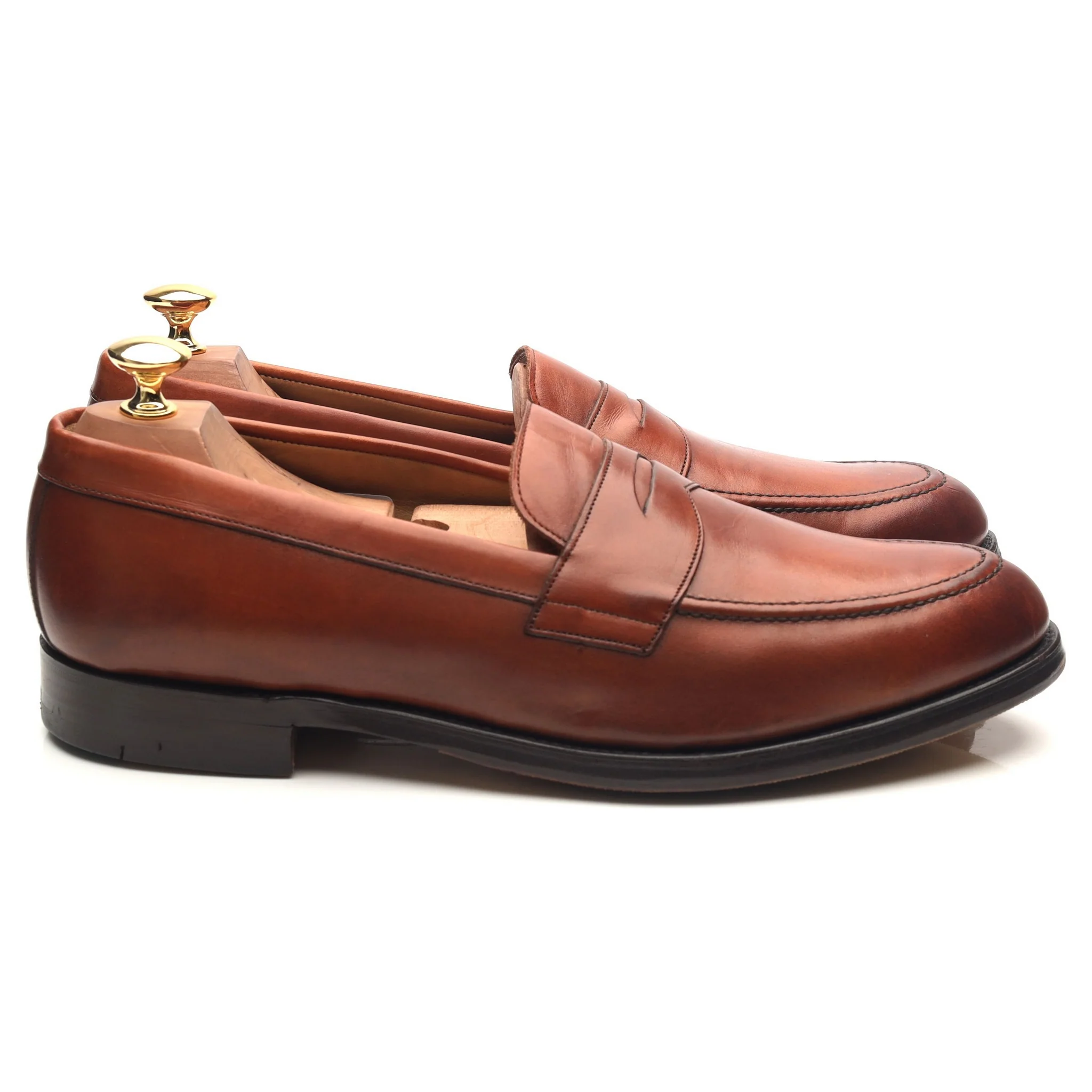 Shipton & Heneage 'Arran' Tan Brown Leather Loafers UK 9.5 F - Image 6