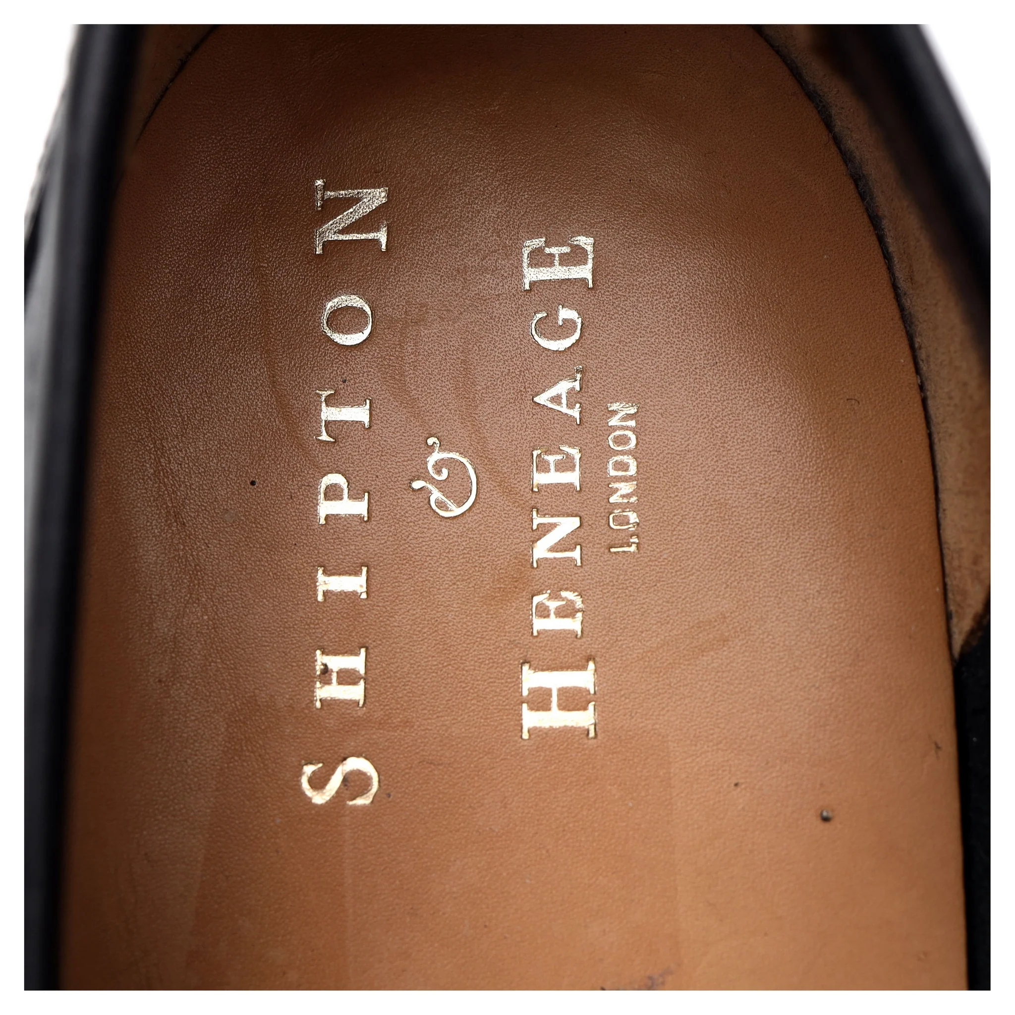 Shipton & Heneage 'Arundel' Black Leather Loafers UK 8 E - Image 6