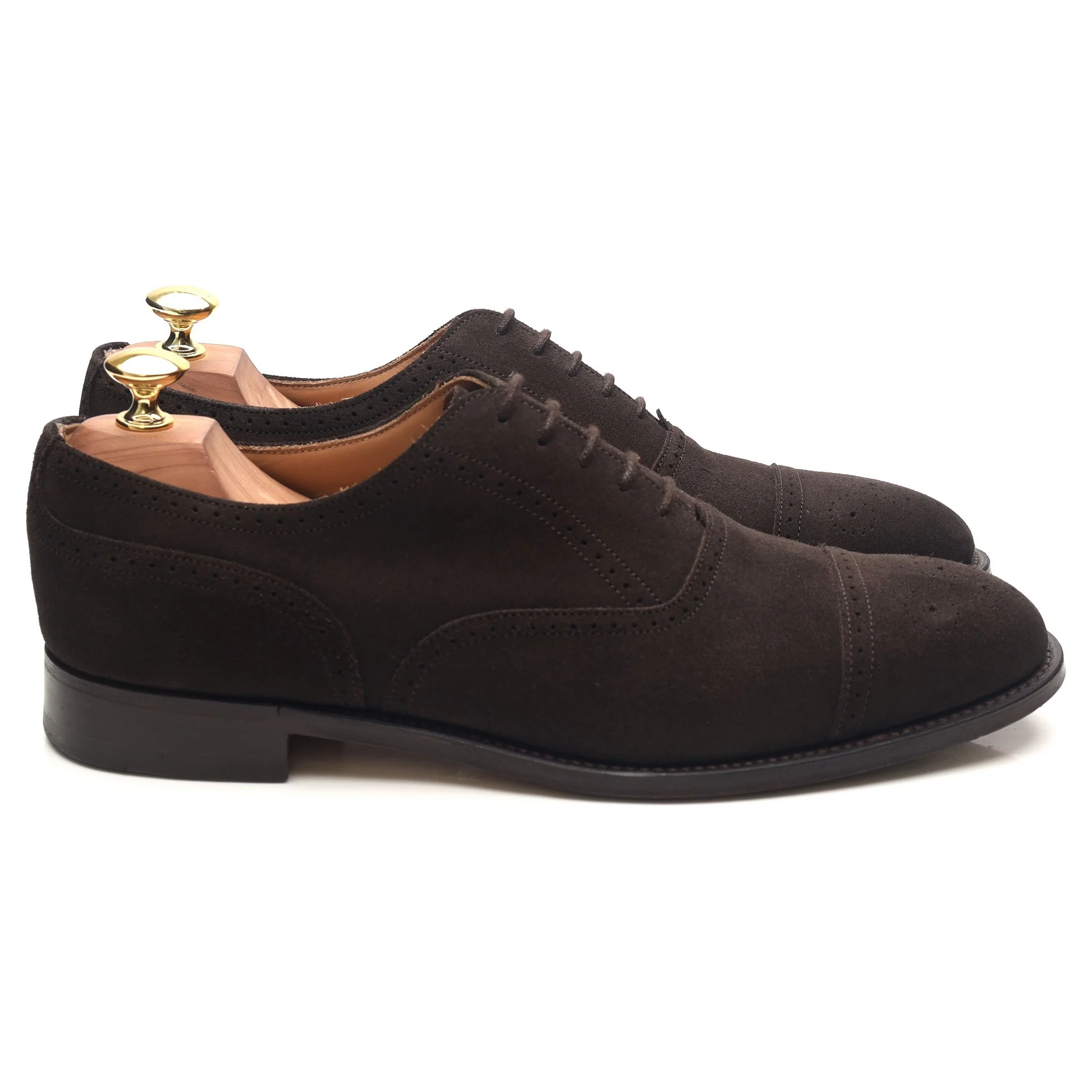 Shipton & Heneage 'Harris' Dark Brown Suede Oxford Brogues UK 8.5 F - Image 6