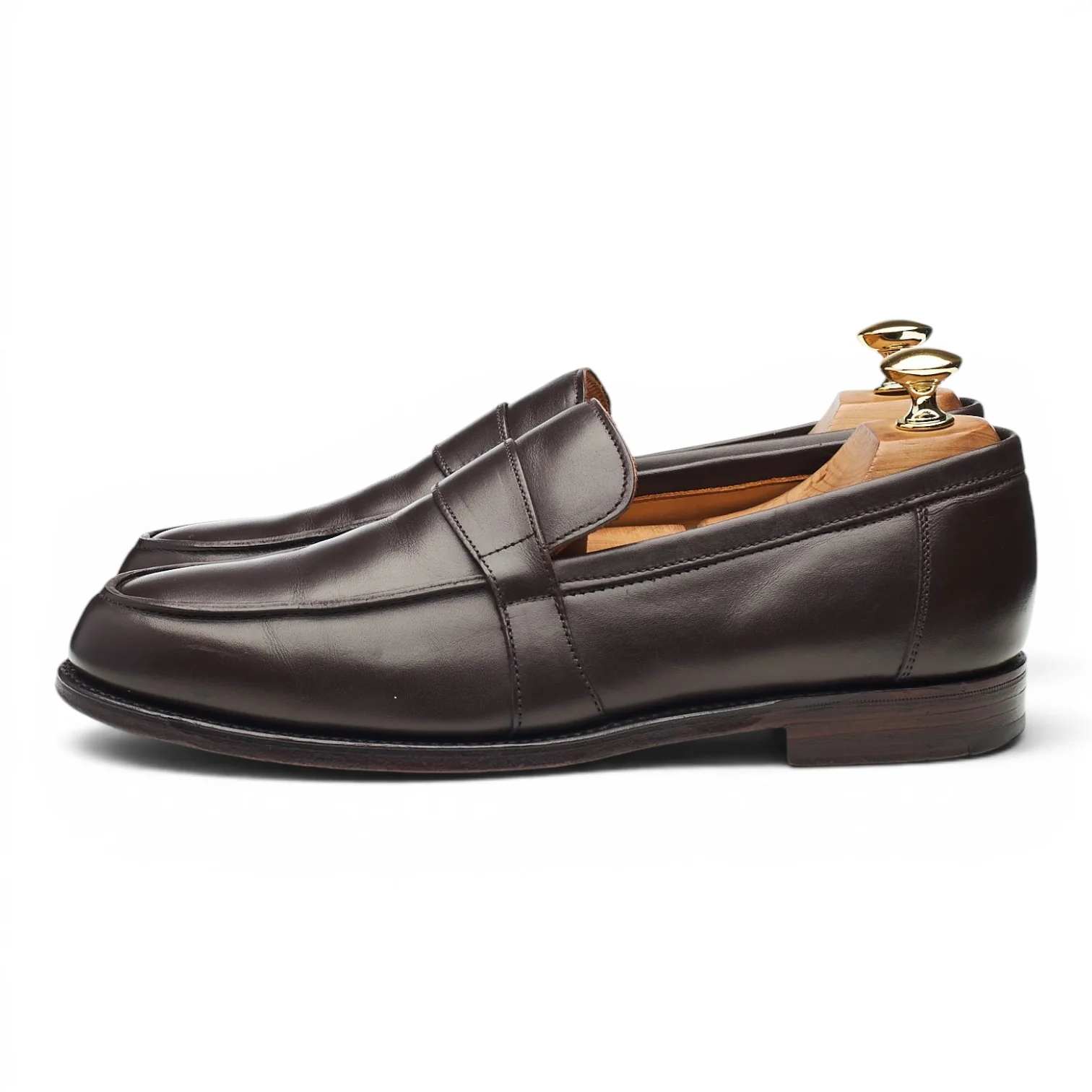 Shipton & Heneage 'Mayfield' Dark Brown Leather Loafers UK 6 E - Image 3