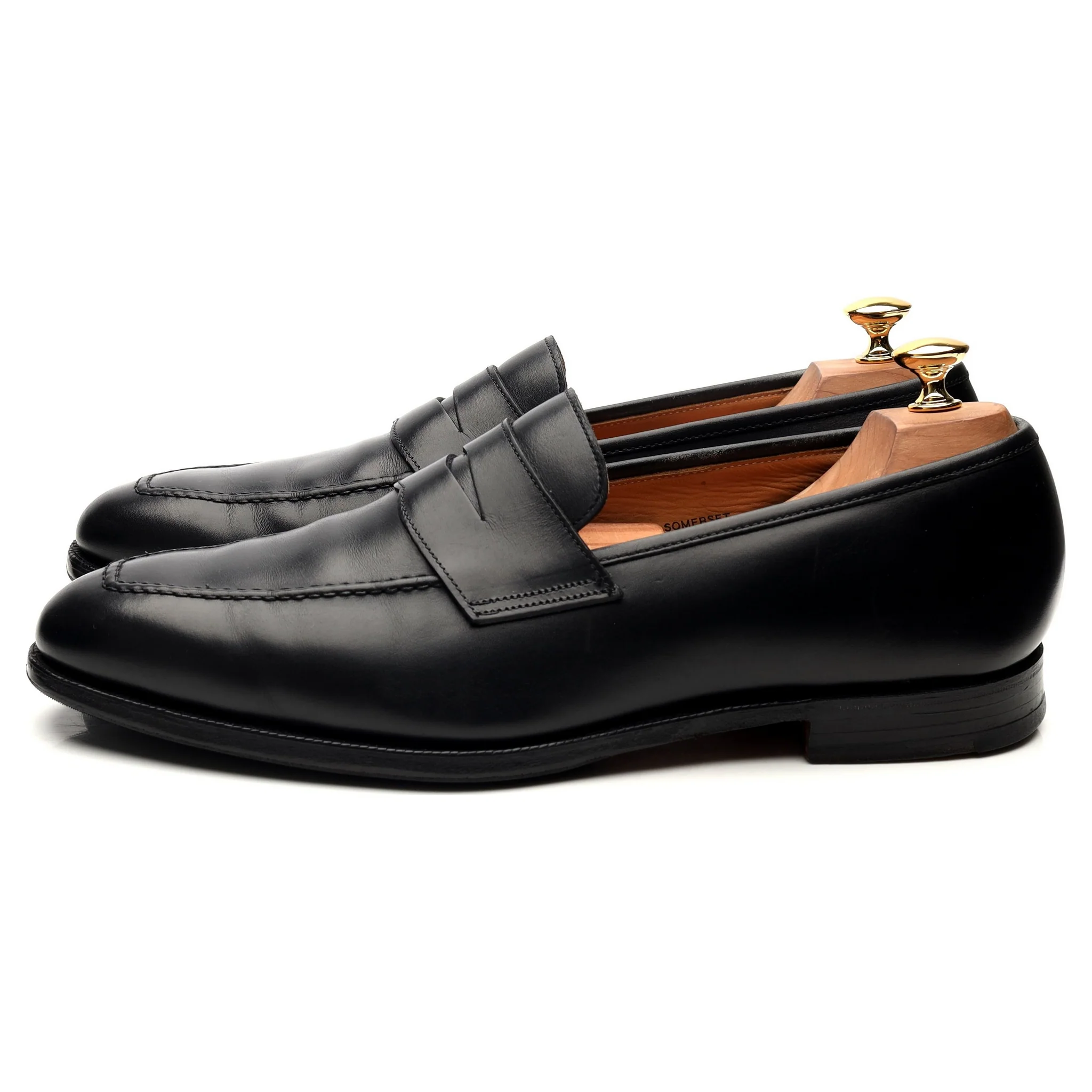 Shipton & Heneage 'Somerset' Black Calf Loafers UK 10.5 E - Image 2