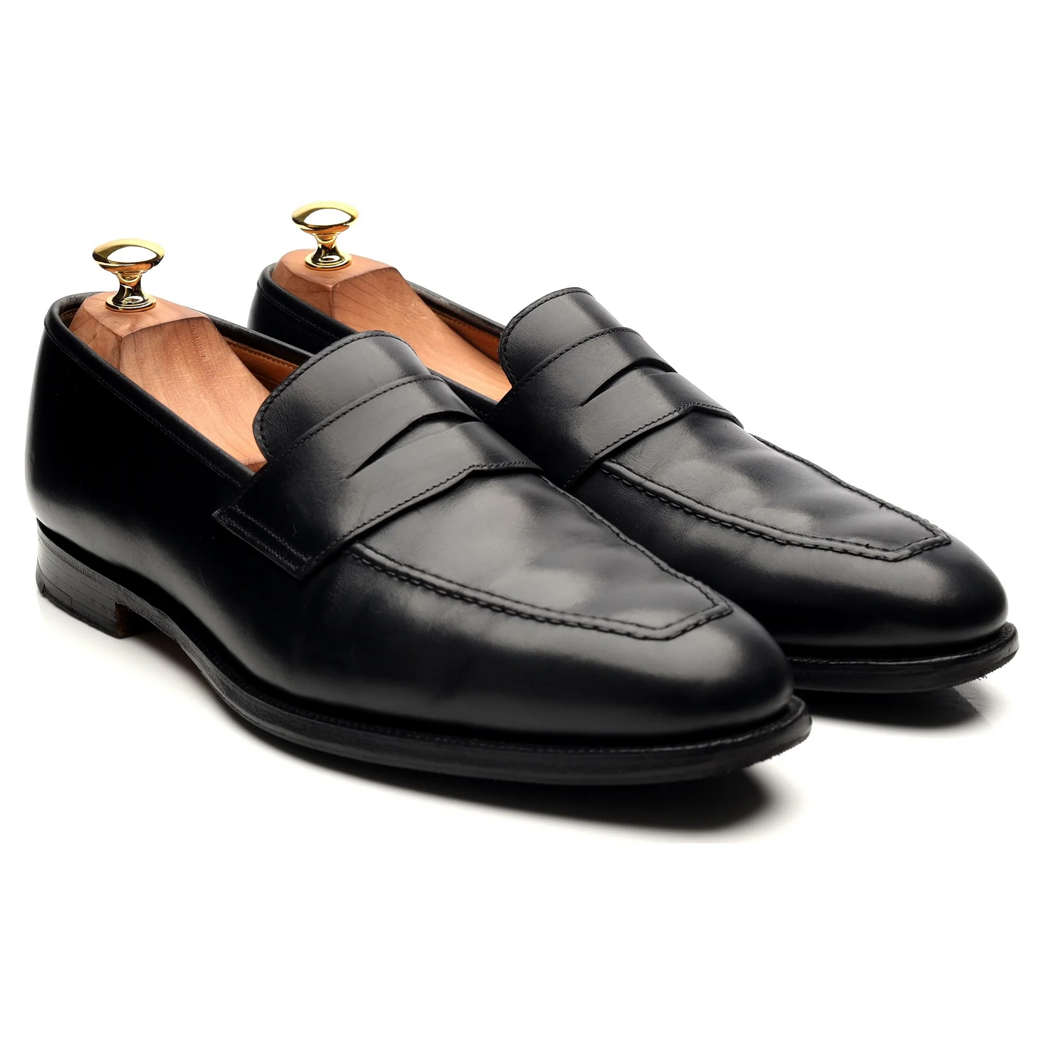Shipton & Heneage 'Somerset' Black Calf Loafers UK 10.5 E - Image 7